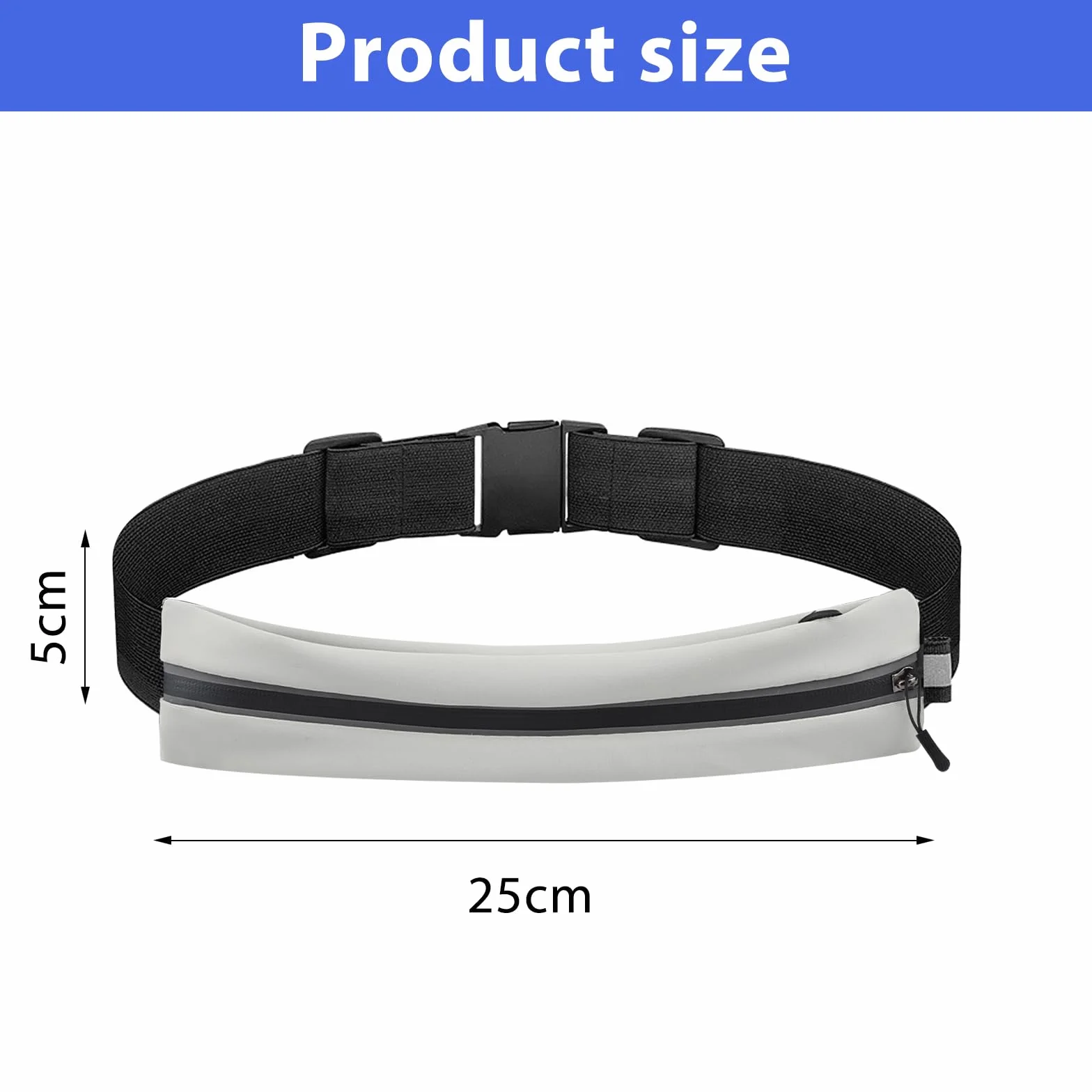 Odblaskowy Pas do Biegania Regulowany Wodoodporny Lekki Running Belt
