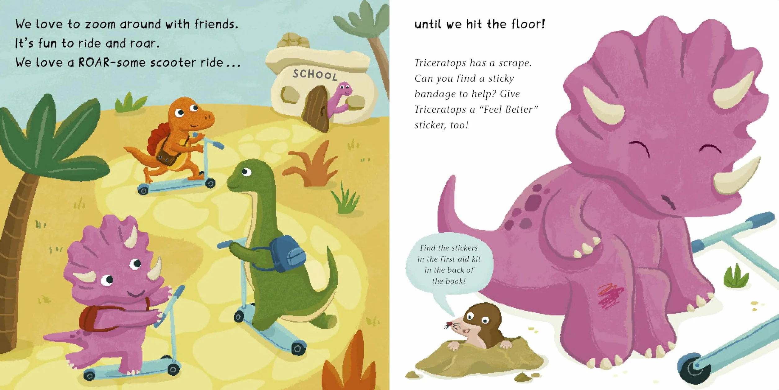 Little Dino Boo-Boos!: A book about bumps and sniffles
