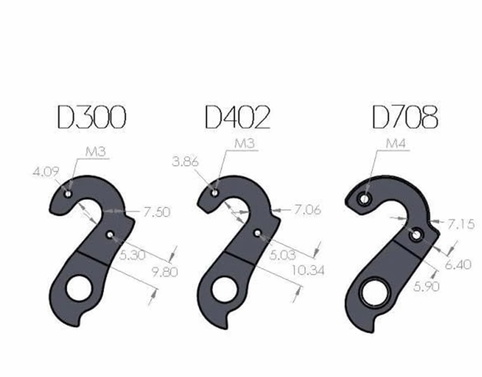 Hak przerzutki D300 CNC Gear Mech Hanger do Wilier Tylny hak rowerowy
