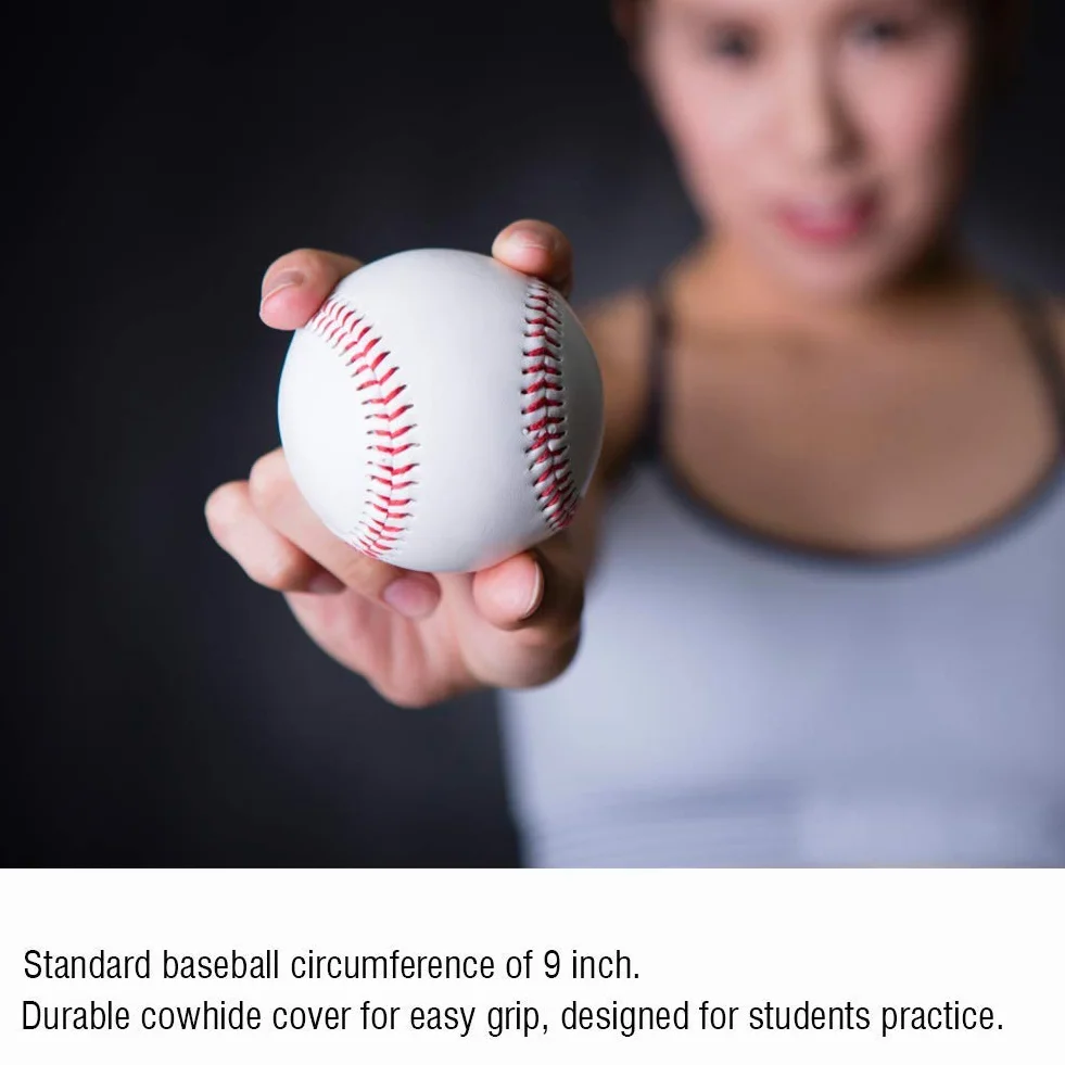 Miękka piłka baseballowa 7,2 cm piłka treningowa ze skóry krowiej dla dzieci