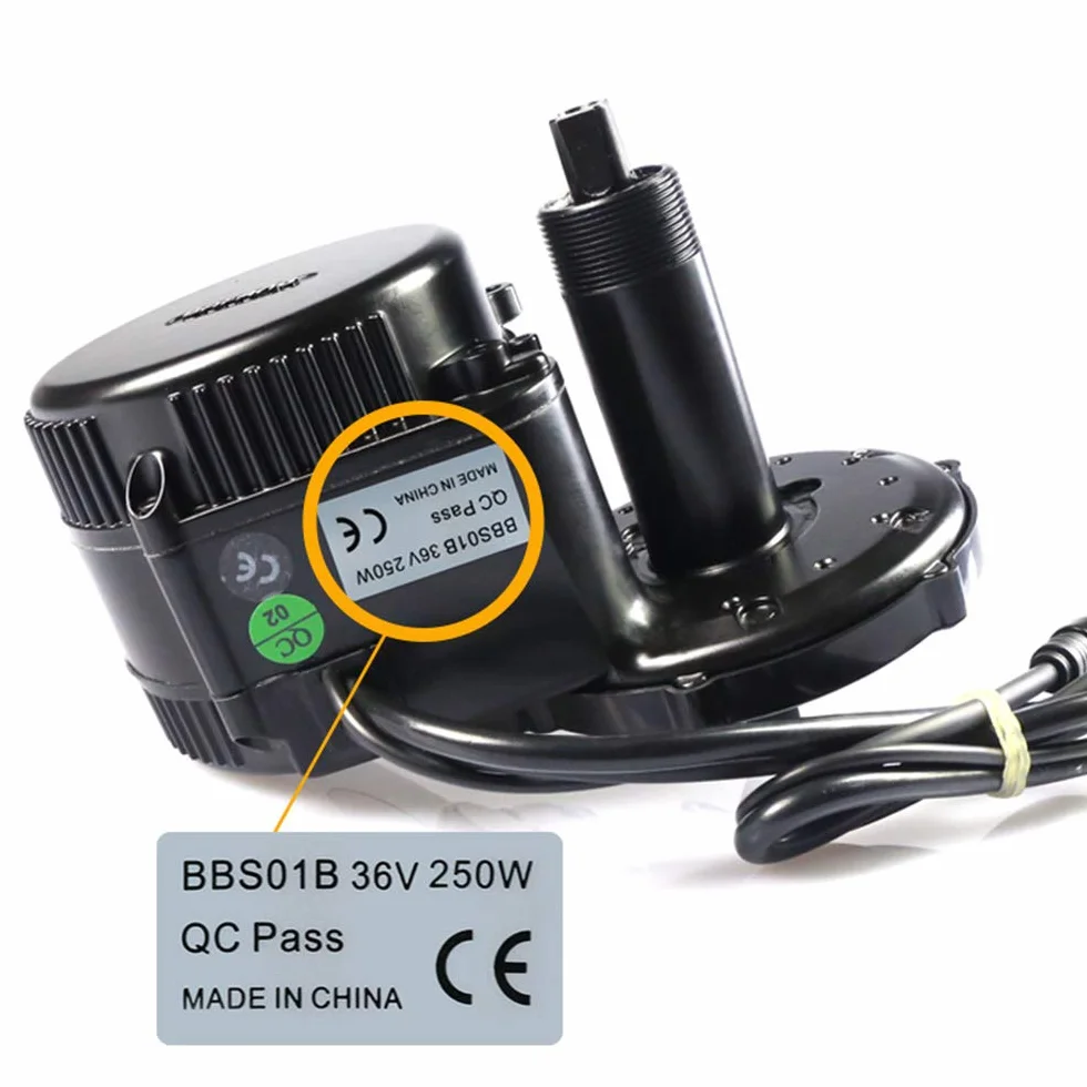 Naklejka CE na silnik elektryczny 36 V 48 V 250 W 500 W do Bafang BBS01 BBS02 BBSHD zestaw do konwersji roweru elektrycznego