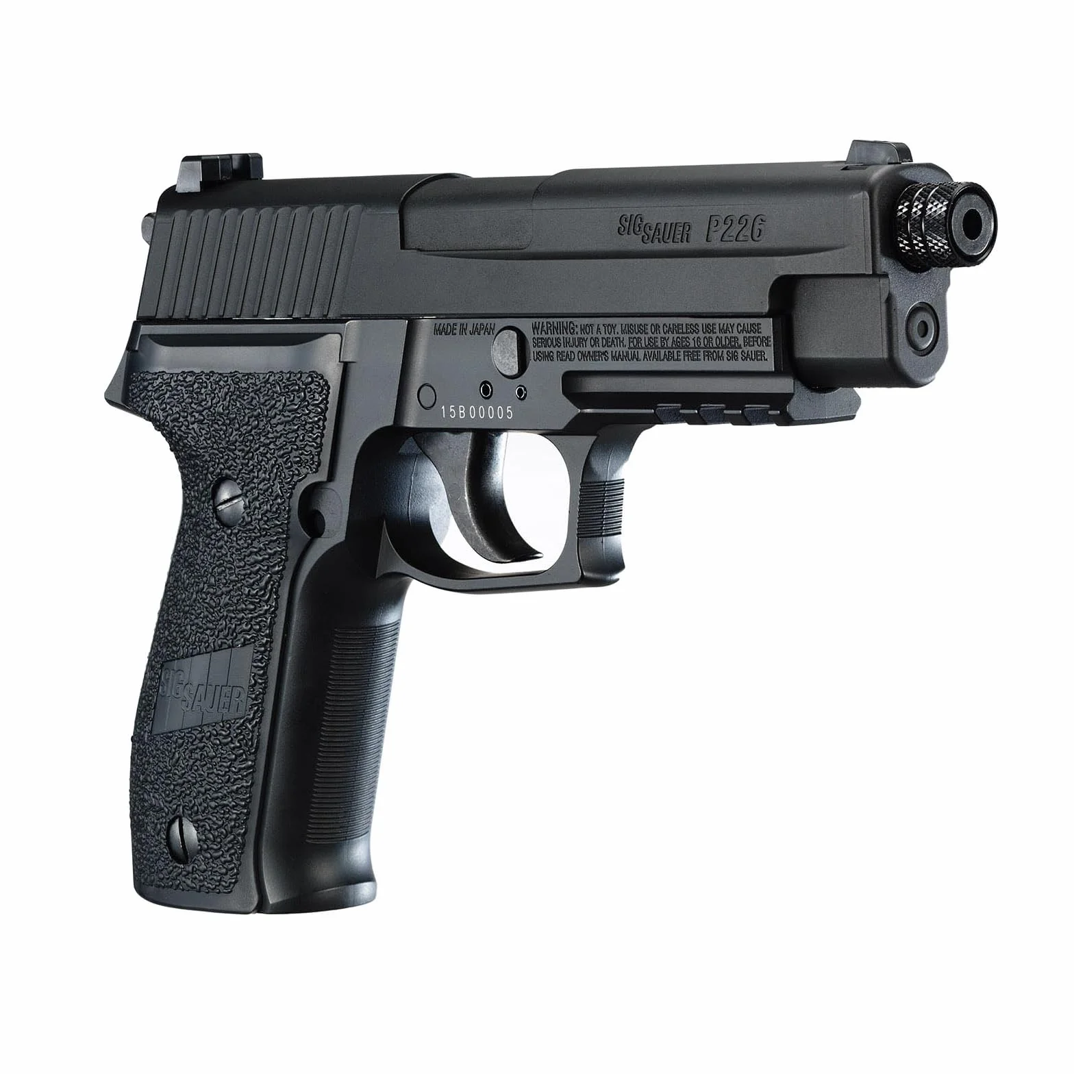 SIG SAUER P226 MK-25 CO2-Powered .177 Cal Semi-Auto Black Airgun Pellet Pistol with 16rd 8x2 Rotary Magazine