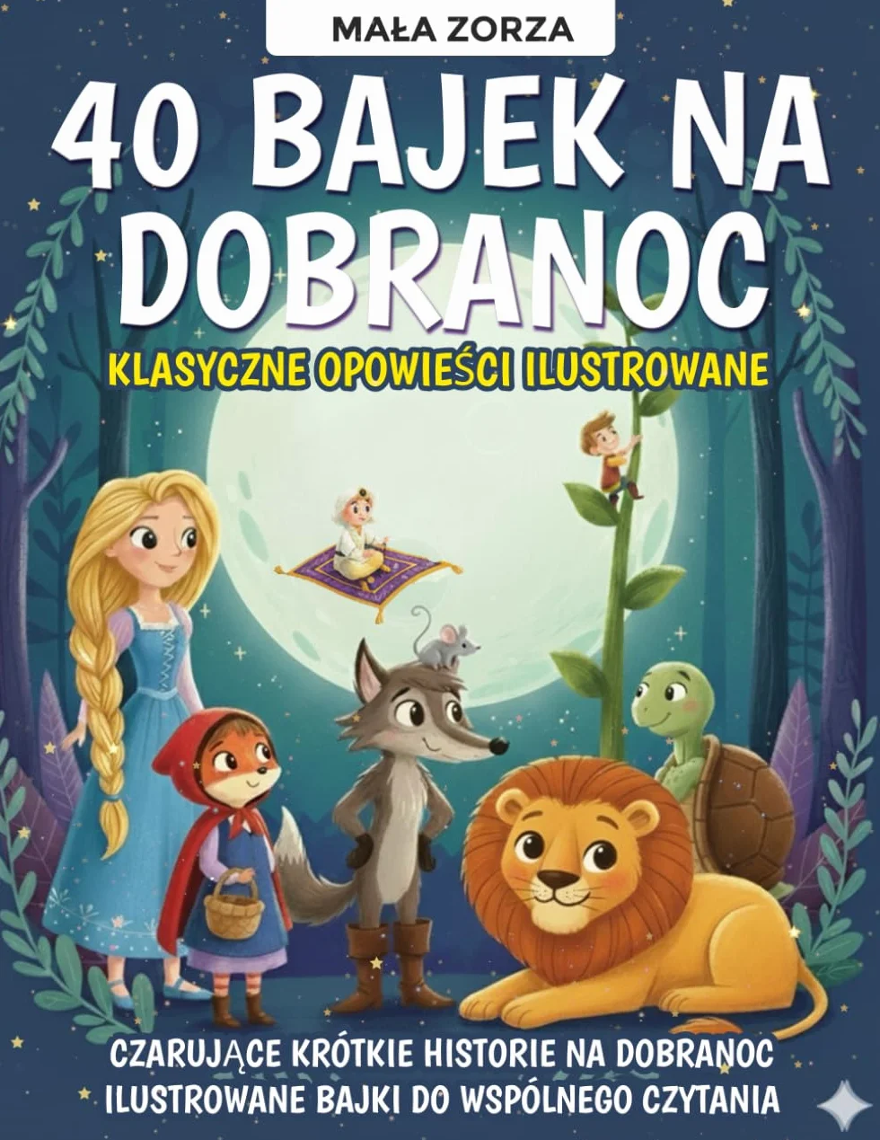 40 Bajek na Dobranoc – Klasyczne Opowieści Ilustrowane dla Dzieci w Wieku 3–8 Lat: Czarujące krótkie historie do czytania przed snem – Książka ... bajkami do wspólnych chwil rodzica i dziecka