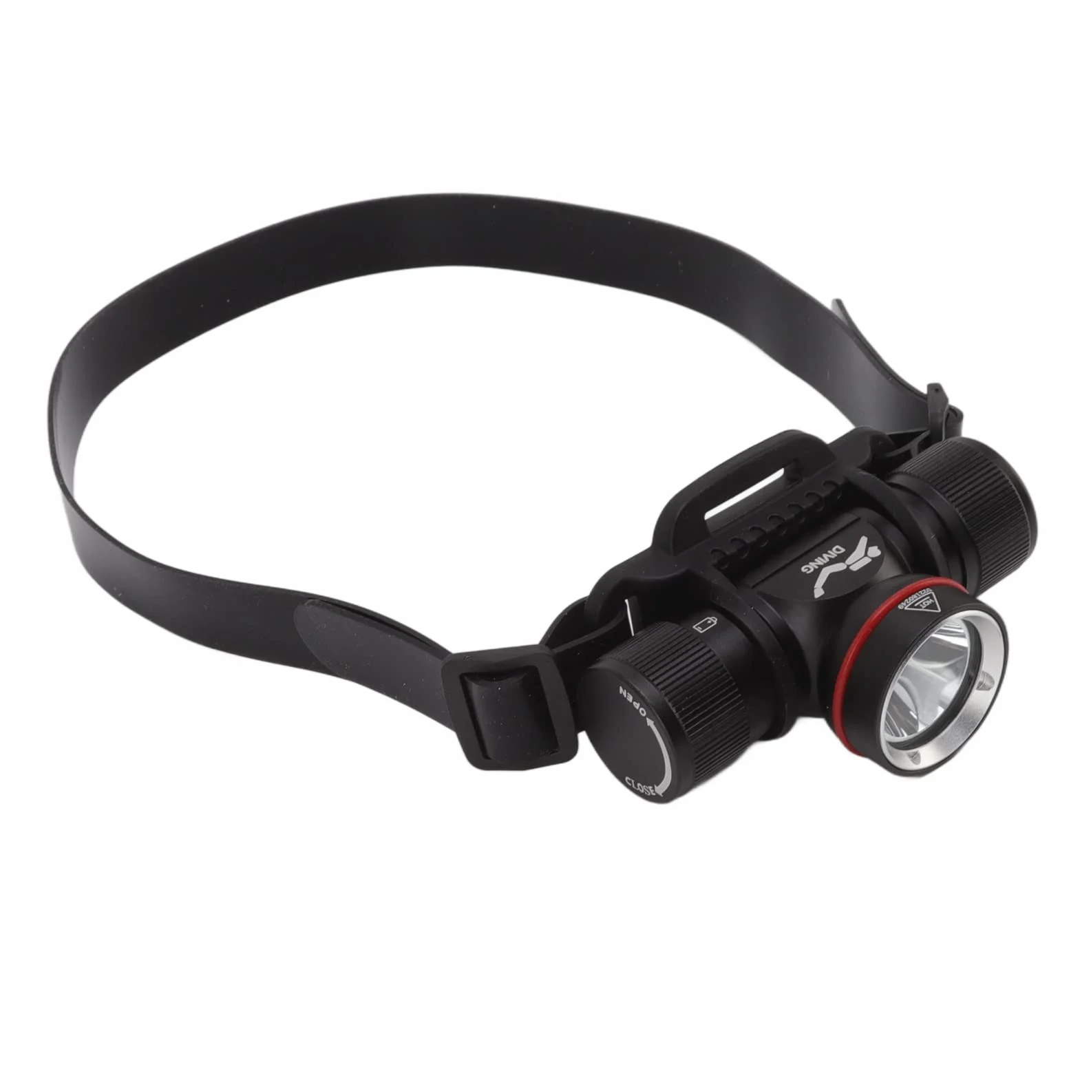 Latarka Czołowa do Nurkowania, 80 M Pod wodą IPX8 Wodoodporne światło Bezpieczeństwa 1500 Lm Latarka Czołowa LED, 5 Trybów Super Jasna Latarka Czołowa Nurka do Nurkowania z rurką,