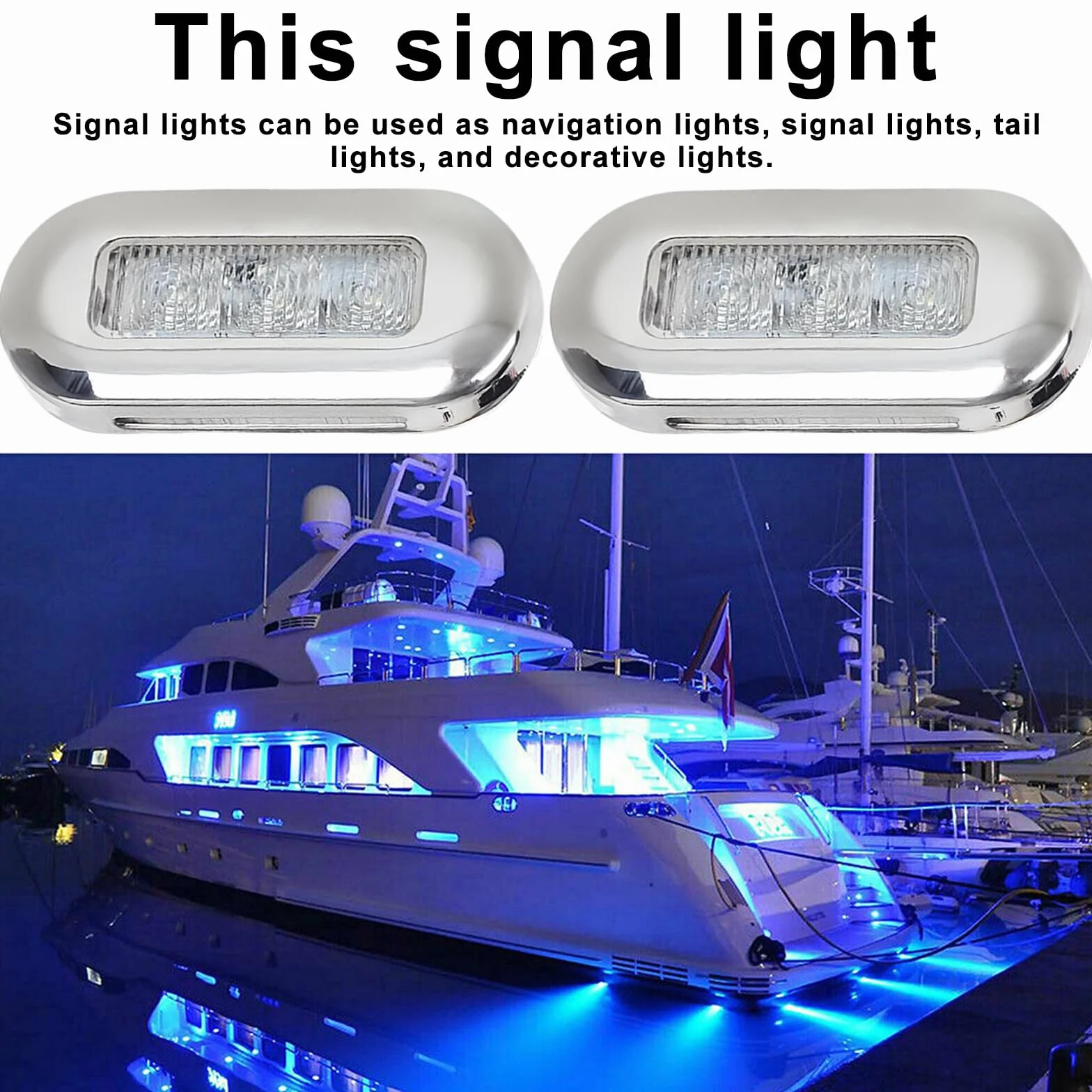 SPORWAY 4 sztuki świateł nawigacyjnych, światła nawigacyjne LED 12 V, światła nawigacyjne IP67, do pontonu, łodzi rybackiej, kajakarstwa, statku wodnego (niebieski)
