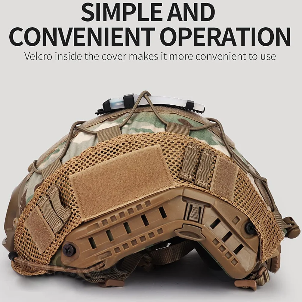Pokrowiec na hełm taktyczny Airsoft, kamuflaż wojskowy nylonowy hełm, osłona przeciwpyłowa na kask do kasku FAST MH/PJ/BJ (bez kasku),Black