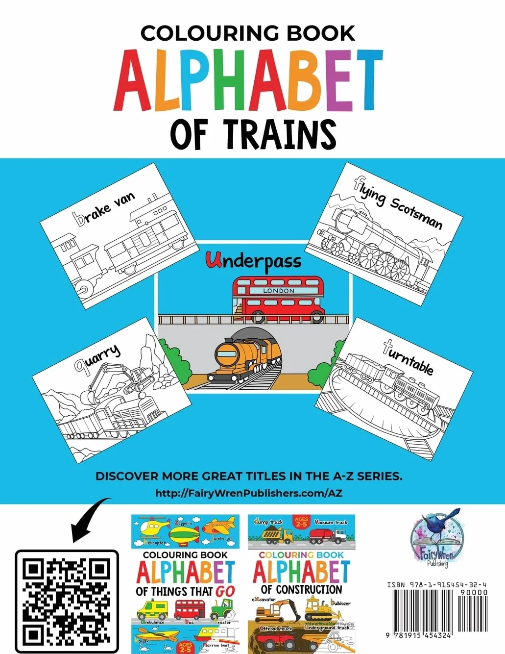 Train Colouring Book for Children: Alphabet of Trains: Kids Ages 2-5