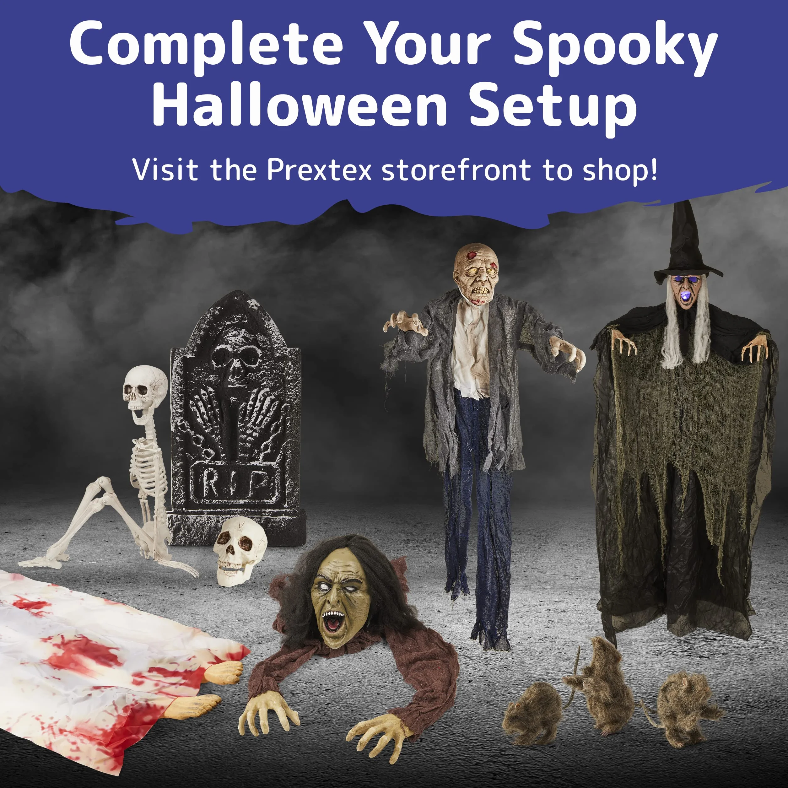 Prextex Szkielet na Halloween 76 cm – kompletny szkielet z ruchomymi przegubami, najlepsza dekoracja na Halloween, do zastosowania wewnątrz i na zewnątrz, do ogrody, na drzwi