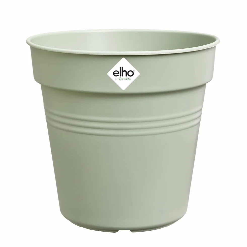 elho Green Basics doniczka do uprawy 15, doniczka na kwiaty do uprawy i zbiorów, Ø 15,0 x wys. 13,9 cm, zielona/kamienna zieleń