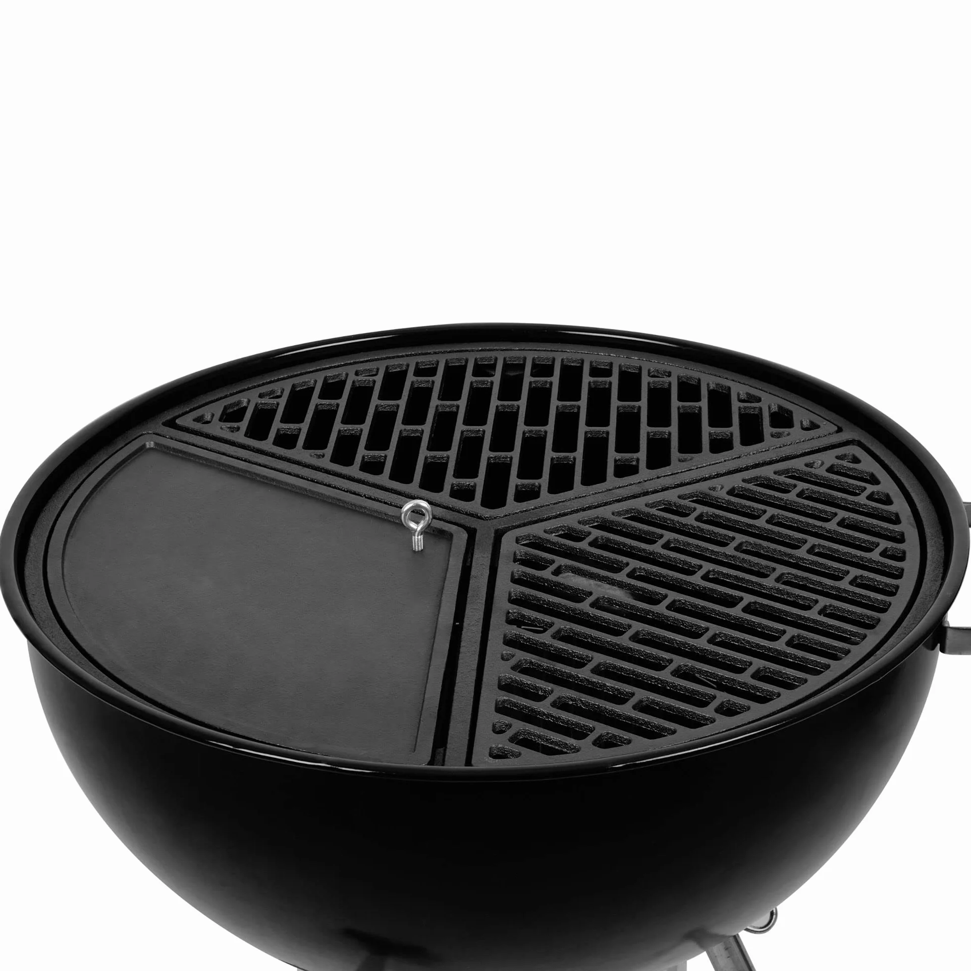 BBQ-Toro Żeliwny zestaw plancha i płytek grillowych, Ø 54,5 cm, 3 strefy grillowe, pasuje do grilla kulistego 57 cm