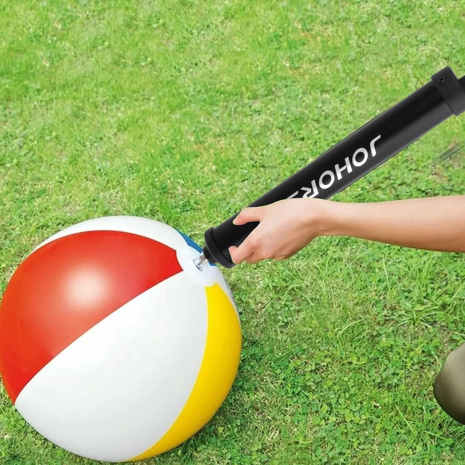 Great Ball Pump, pompka do piłki nożnej, czarna, z 1 igłą i 1 wężem, do koszykówki, piłki nożnej, siatkówki i innych nadmuchiwanych produktów
