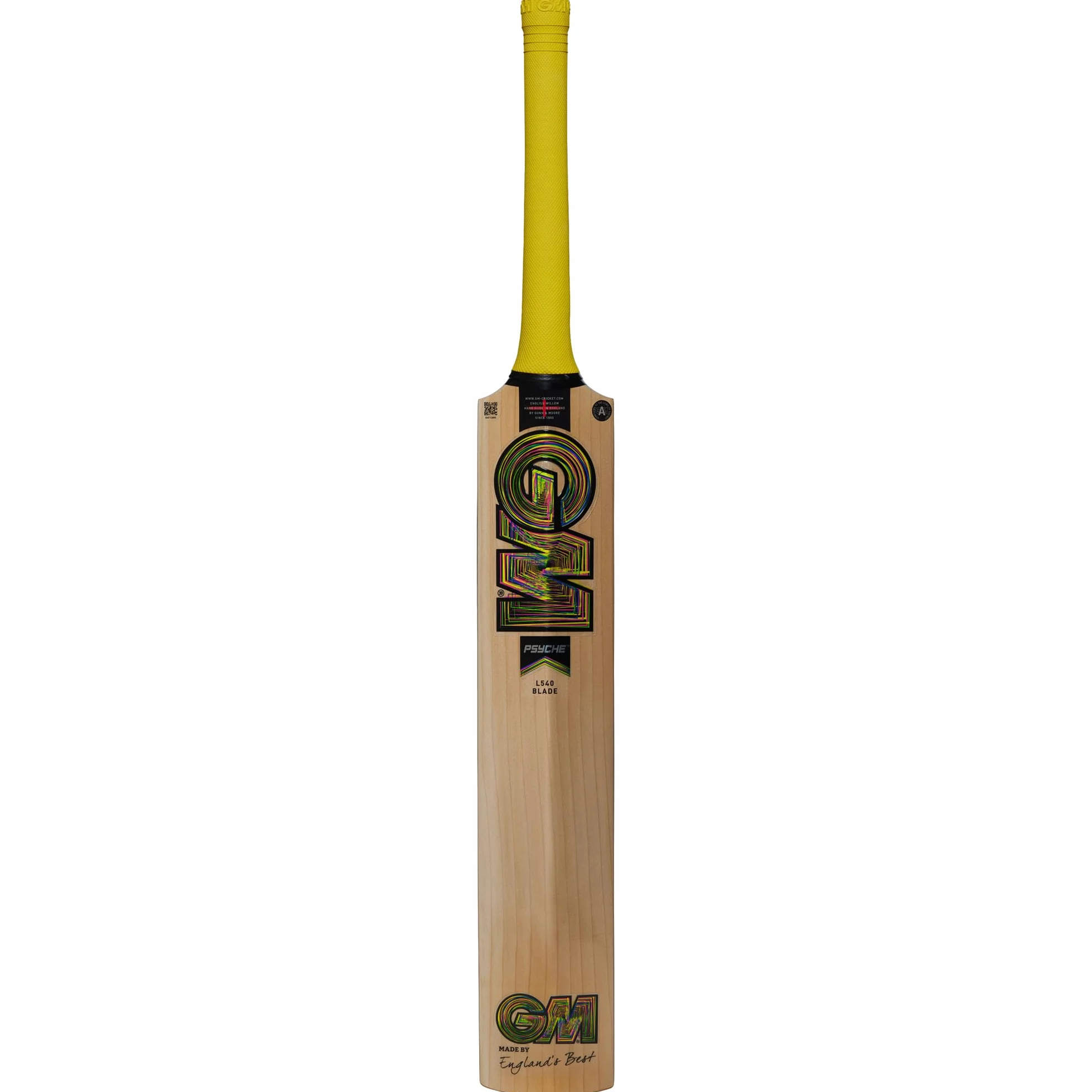 Gunn & Moore GM Cricket Bat Psyche 404 sezonowana bielona wierzba angielska klasy 3 DXM ToeTek