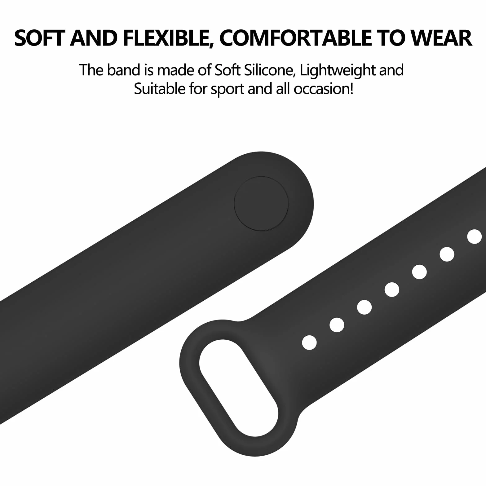 Mugust 2 sztuki bransoletek do Xiaomi Mi Band 8/Xiaomi Mi Band 9, miękki silikon, oddychający, zapasowy pasek do Xiaomi Mi Band 9 / Xiaomi Mi Band 8