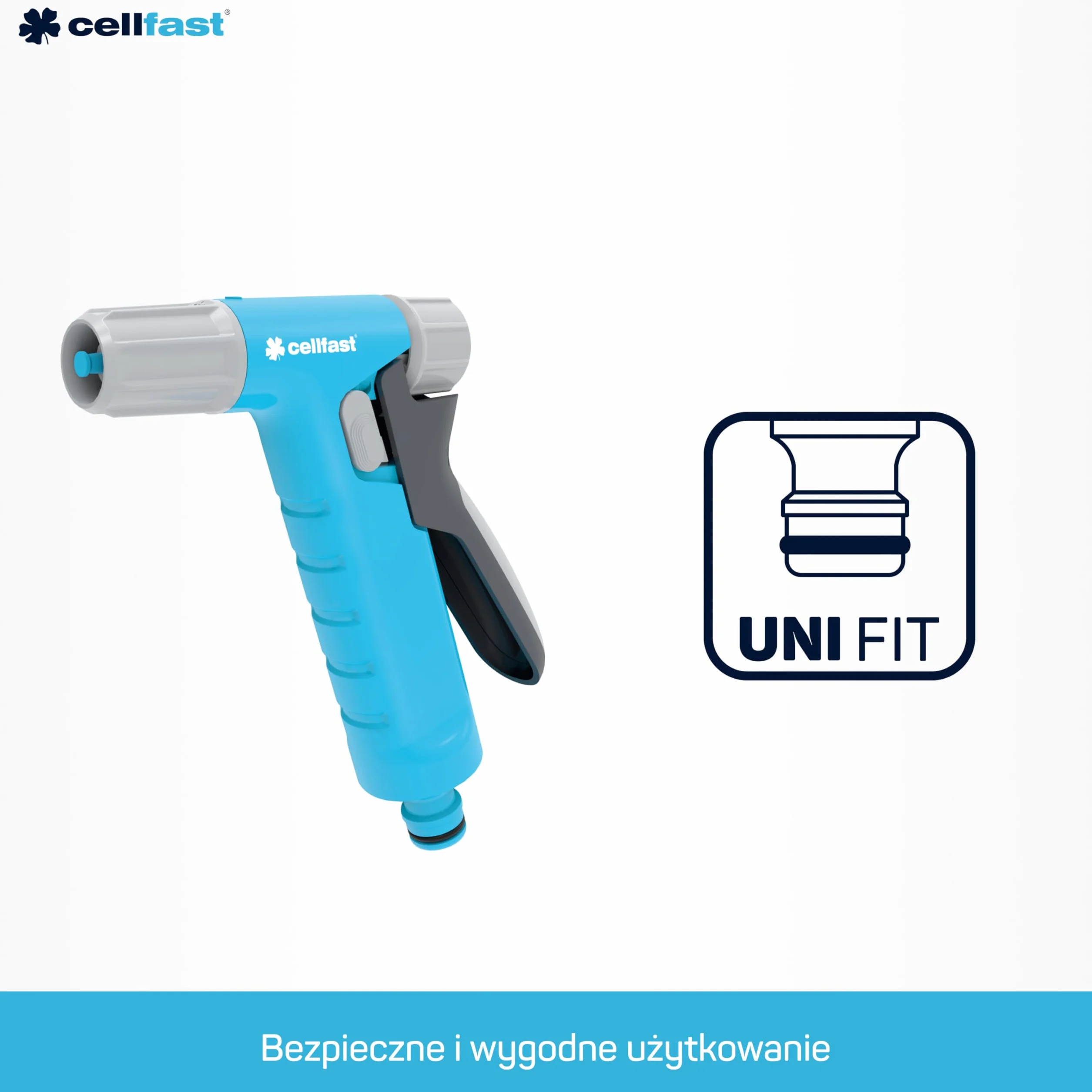 CELLFAST Zraszacz Pistoletowy Zraszacz Ogrodowy Do Trawnika Kwiatów Roślin System Safetouch Hydron Ideal