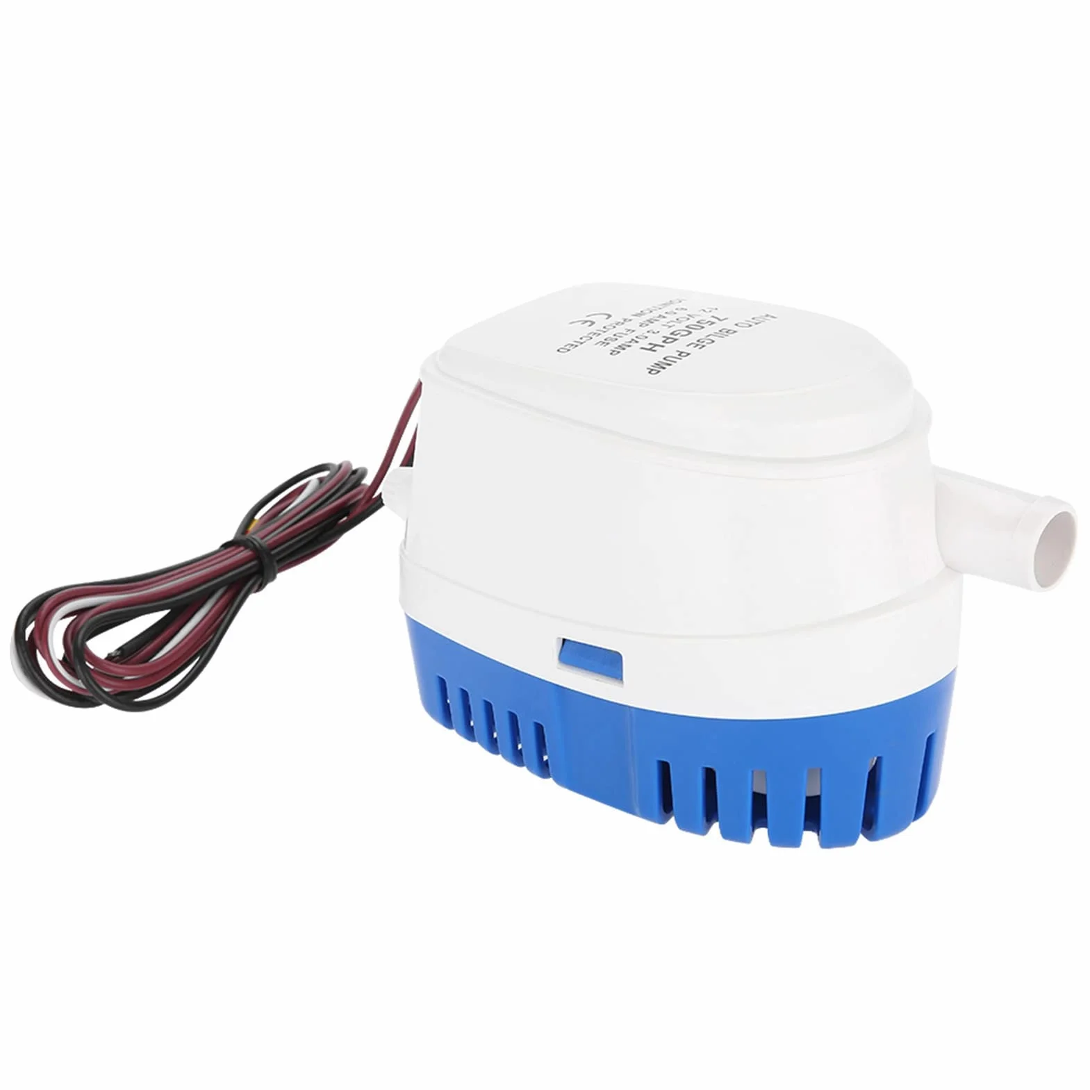Automatyczna Pompa Zęzowa Elektryczna 12V z Wyłącznikiem Pływakowym, Filtrem Siatkowym, Szybkozłączką, Zatapialna do Łodzi