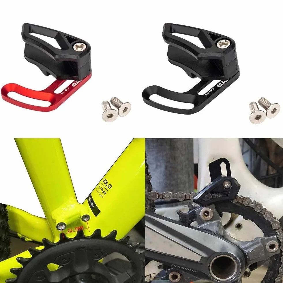 Prowadnica łańcucha MTB 30T-40T, osłona łańcucha rowerowego, ochraniacz do roweru górskiego (czerwony)