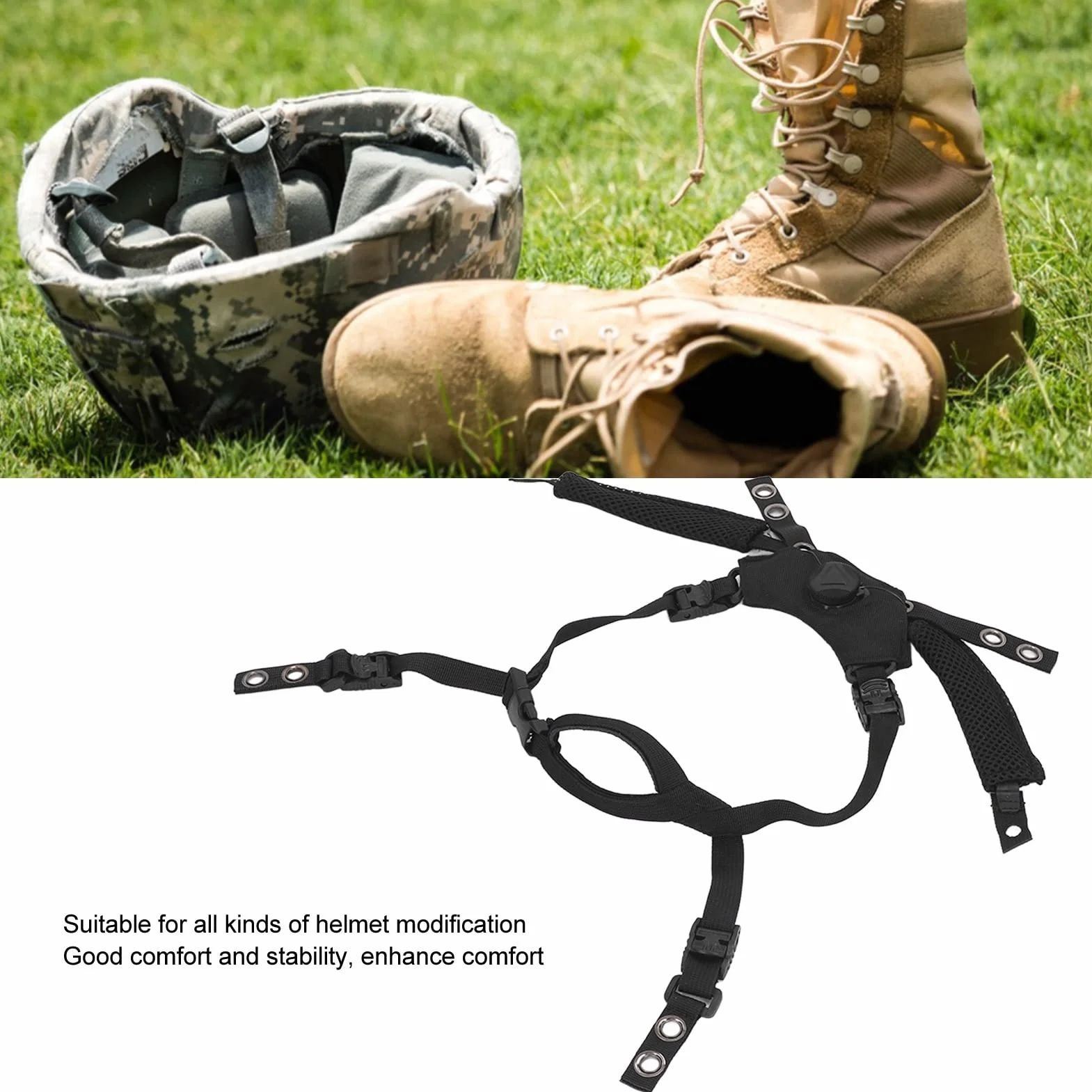 Wendy Pasek Podbródkowy Regulowany Taktyczny do Hełmu Airsoft Explorer Advanced Fast Helmet Wymiana