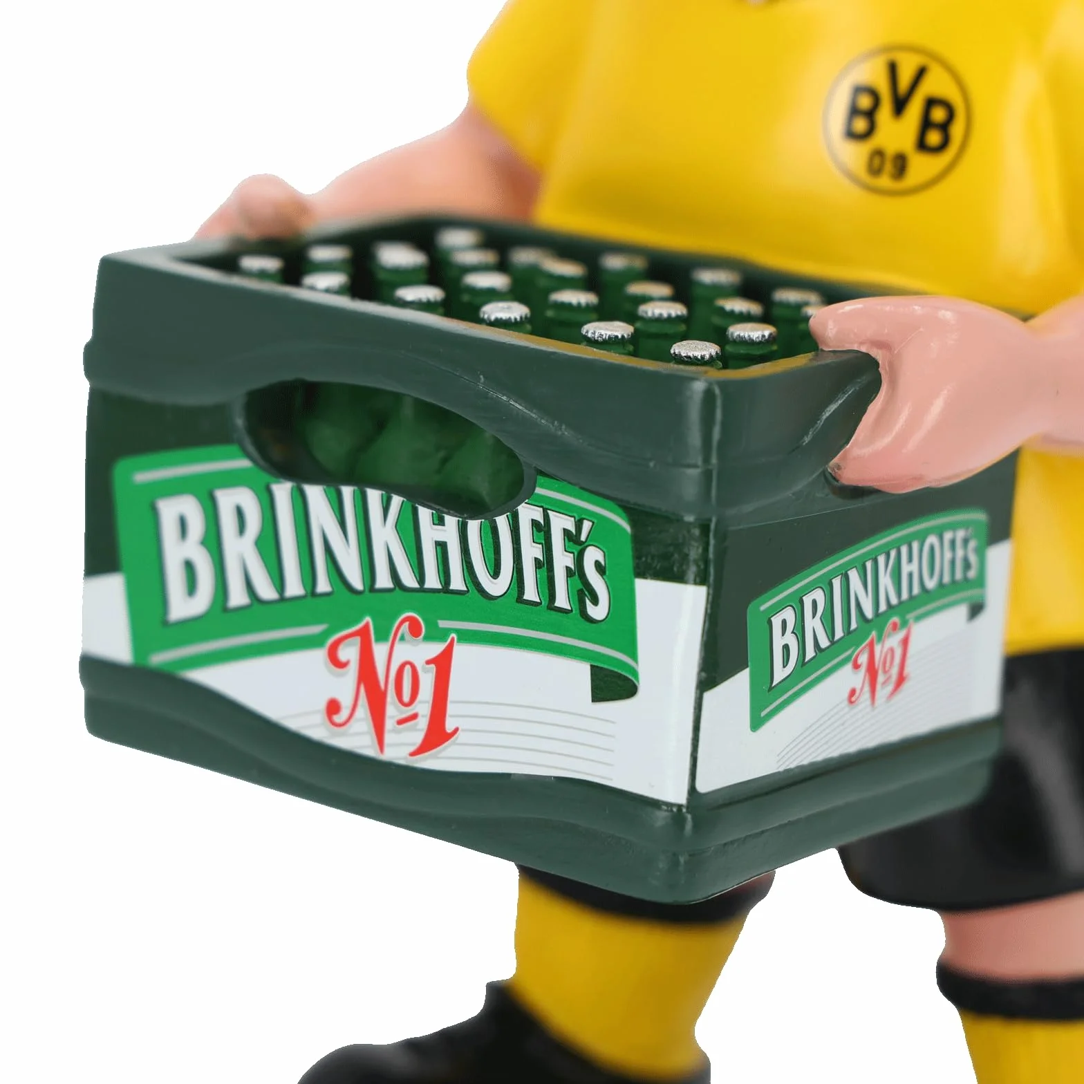 Borussia Dortmund BVB kuferek na piwo w kształcie krasnala ogrodowego 33x18x12 cm