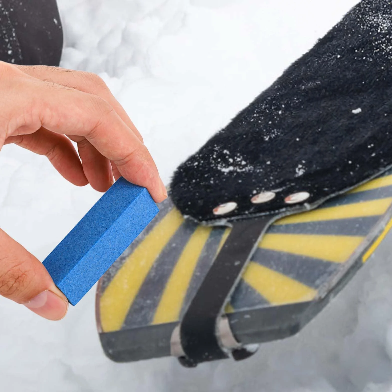 2szt. Gumowe Kamienie Scierne, Gumowy Kamien do Snowboardu Kamien do Szlifowania Krawedzi Sprzet do Strojenia Nart i Snowboardów do Usuwania Rdzy i Zadziorów Zielony 60 Grit Niebieski 120 Grit