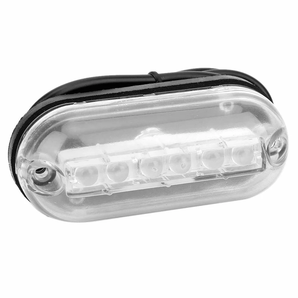 Lampa morska LED 3W DC12V Wodoodporna Zatapialna czerwona