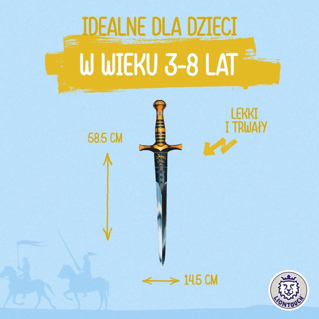 Liontouch Potrójny miecz króla lewa 58,5 cm średniowieczna zabawka piankowa dla dzieci