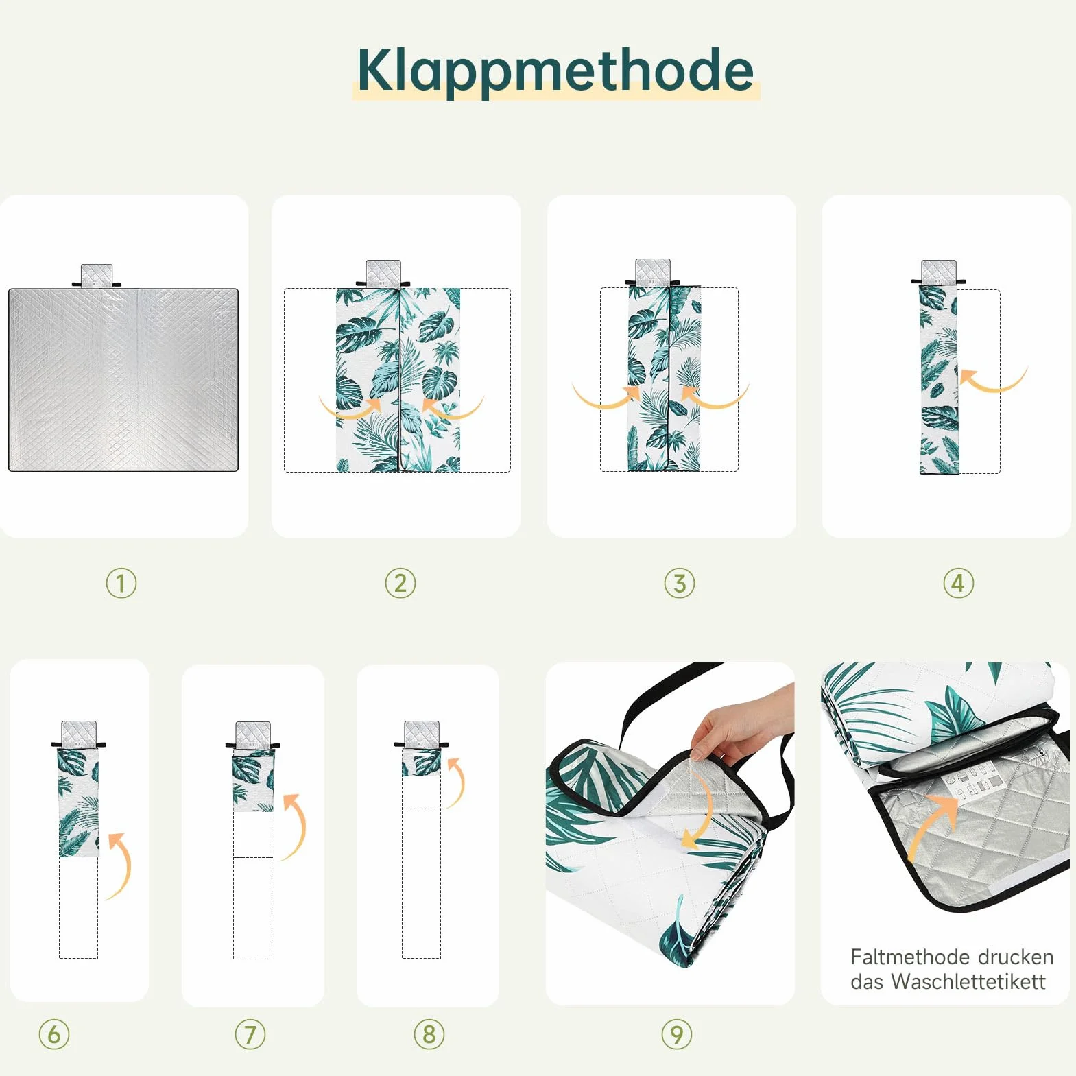 HAUSPROFI Koc piknikowy 200 x 300, wodoodporny i izolowany - XXL koc outdoorowy na piknik, plażę, kemping. Kompaktowy, łatwy do przenoszenia, wyściełany bawełną, w zestawie uchwyt do noszenia i