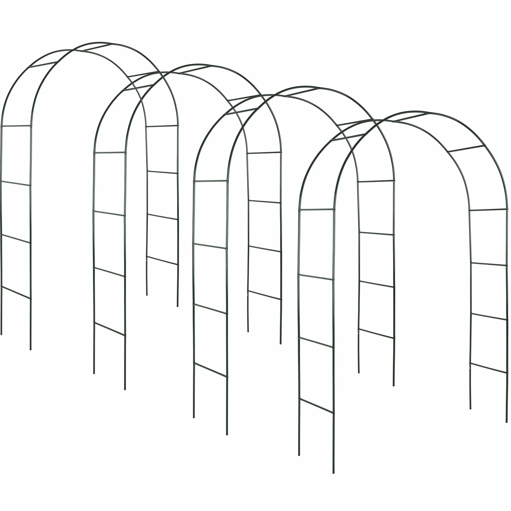 TecTake Łuk różany, bramka, pergola, metalowy, różne ilości (4 sztuki, nr 402661)