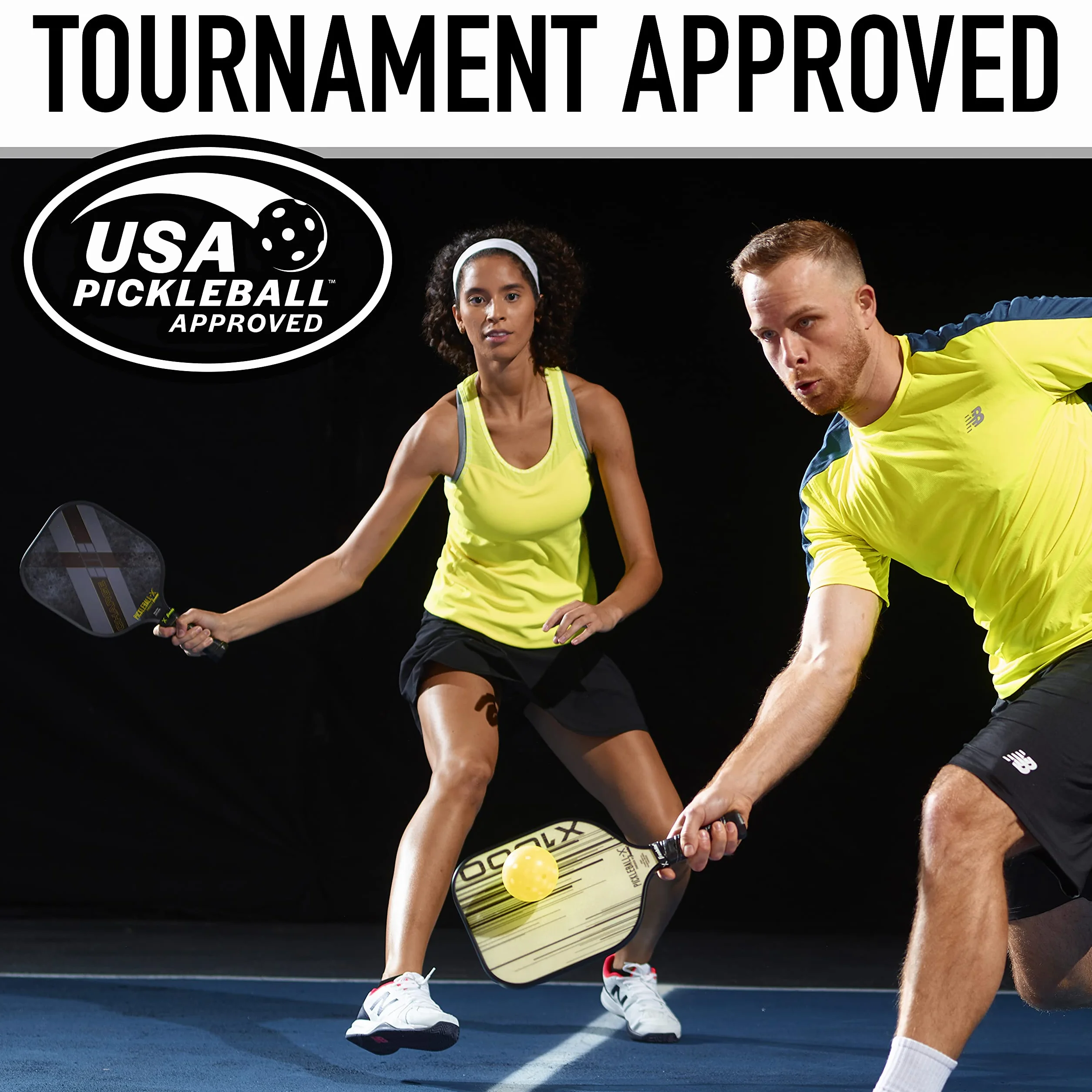 Franklin Sports X-26 Indoor Pickleballs - piłki do pickleballa halowego - USA Pickleball (USAPA) zatwierdzone piłki turniejowe - 12 sztuk wewnątrz pickleballs - żółte