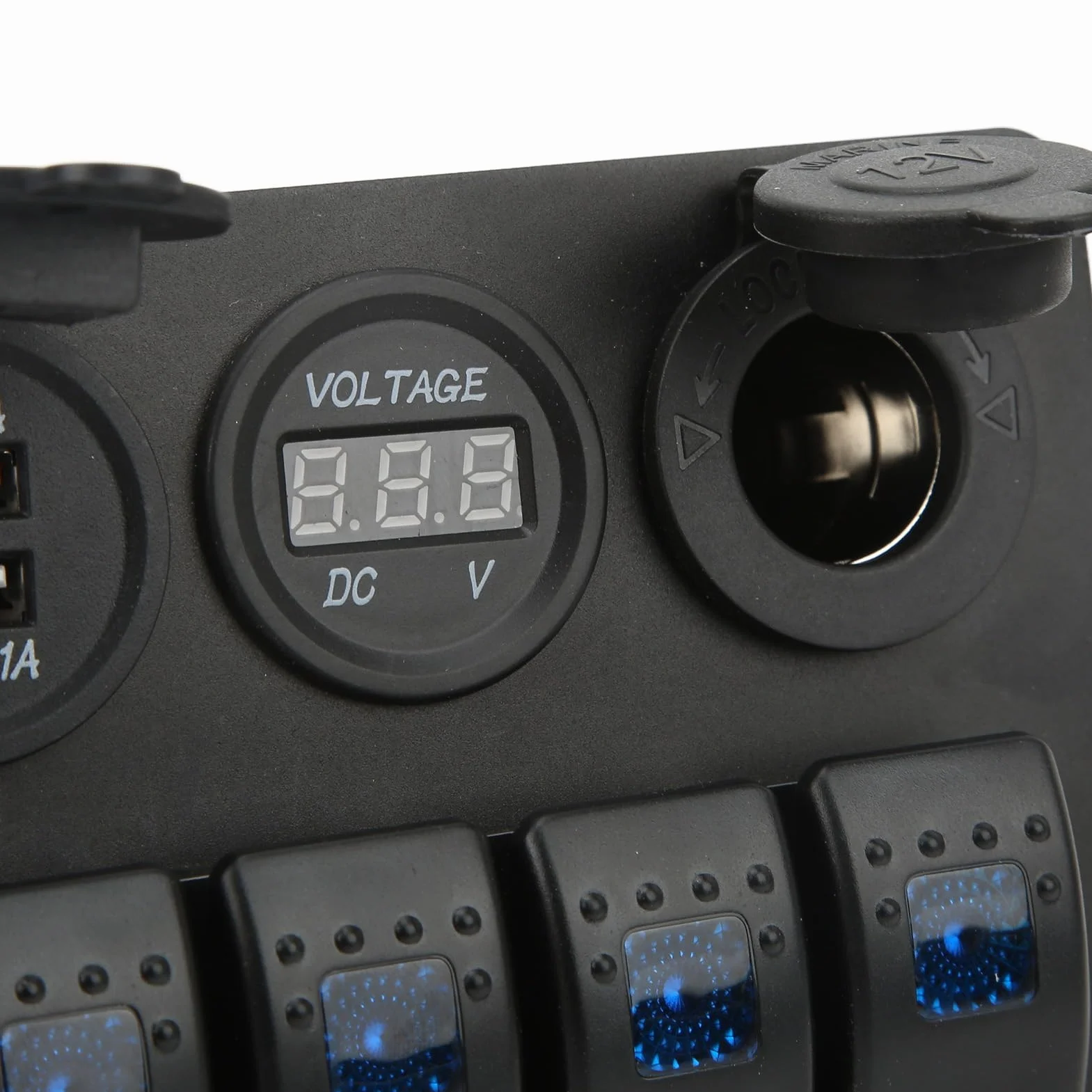 Panel Przełączników Morskich 4 Gang Kołyskowych z Gniazdem USB ON Off dla Łodzi RV Yacht