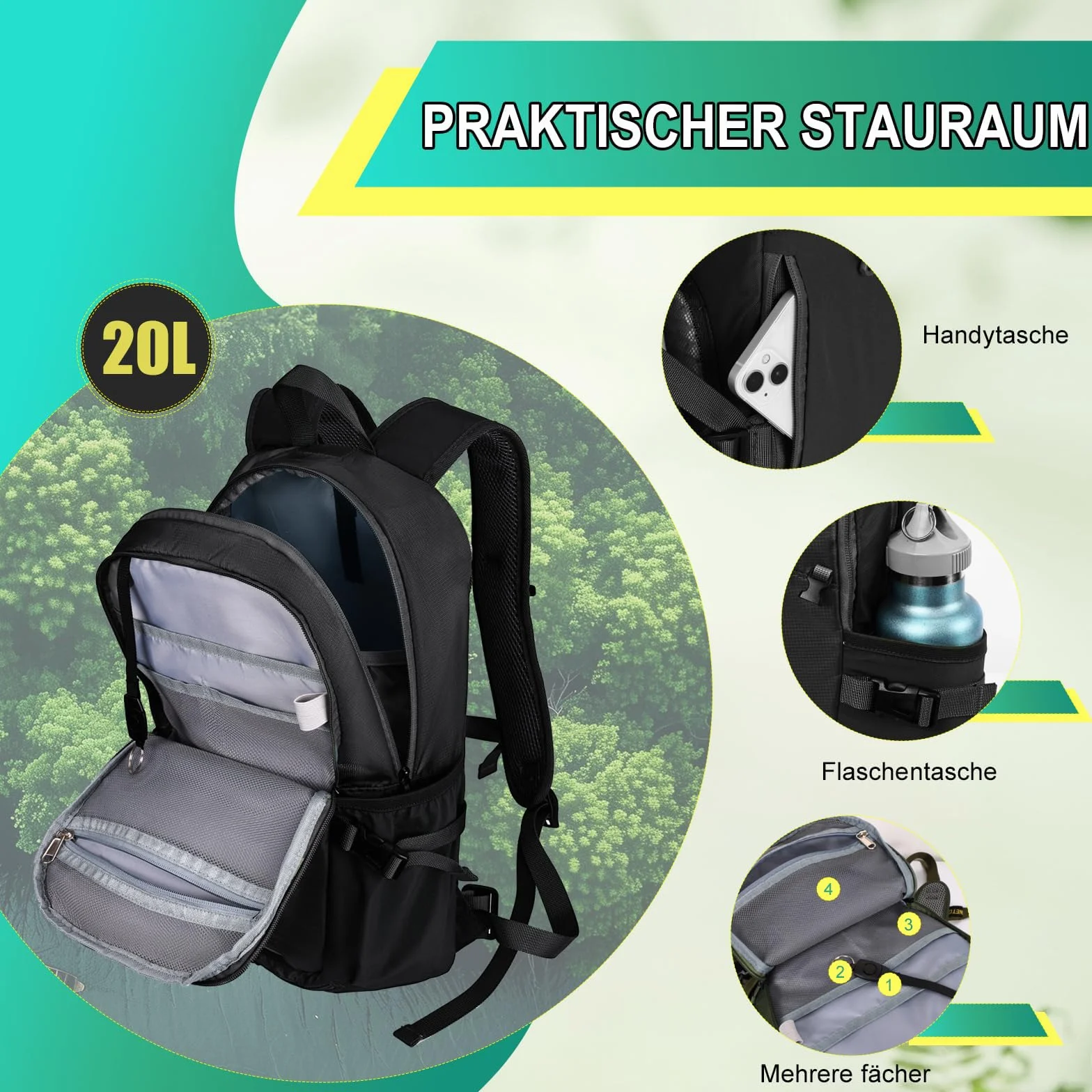 Plecak rowerowy 15 l wodoszczelny antykradzieżowy z siatką na kask i ochroną przed deszczem