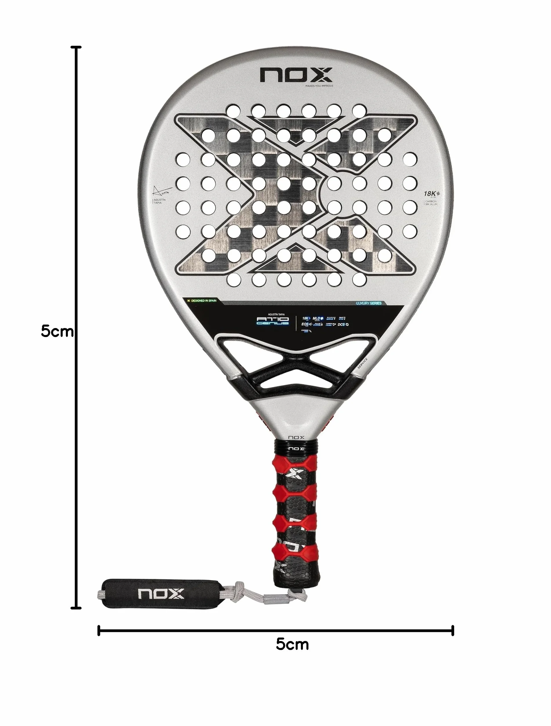 NOX NOX At10 Genius 18k By Agustin Tapia Padel Rakieta 360-375 gr