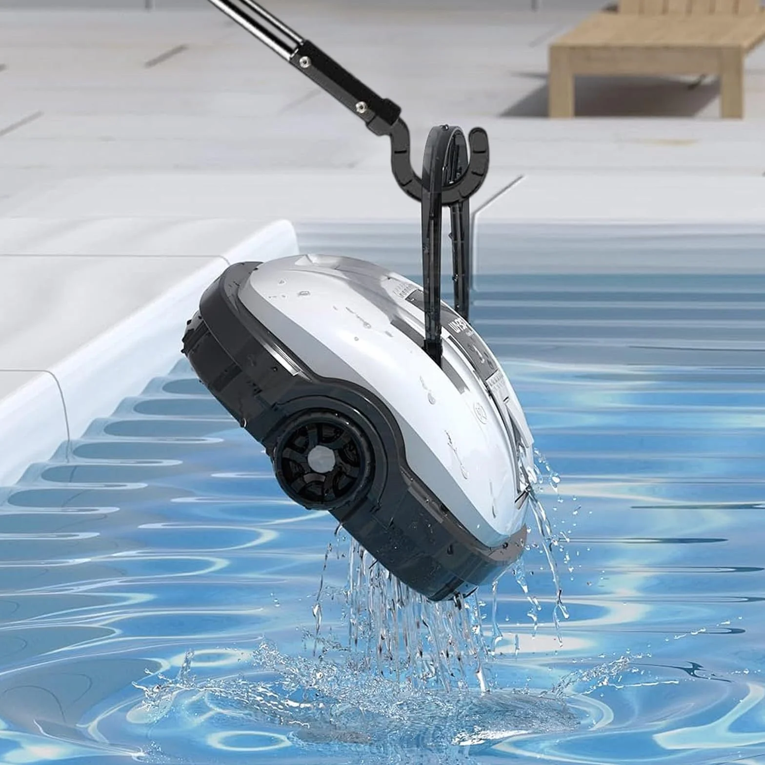 Hak do robota basenowego, 4-częściowy zestaw haków basenowych na akcesoria do drążków, akcesoria do czyszczenia basenu, hak do robota basenowego z drążkiem teleskopowym, akcesoria o długości