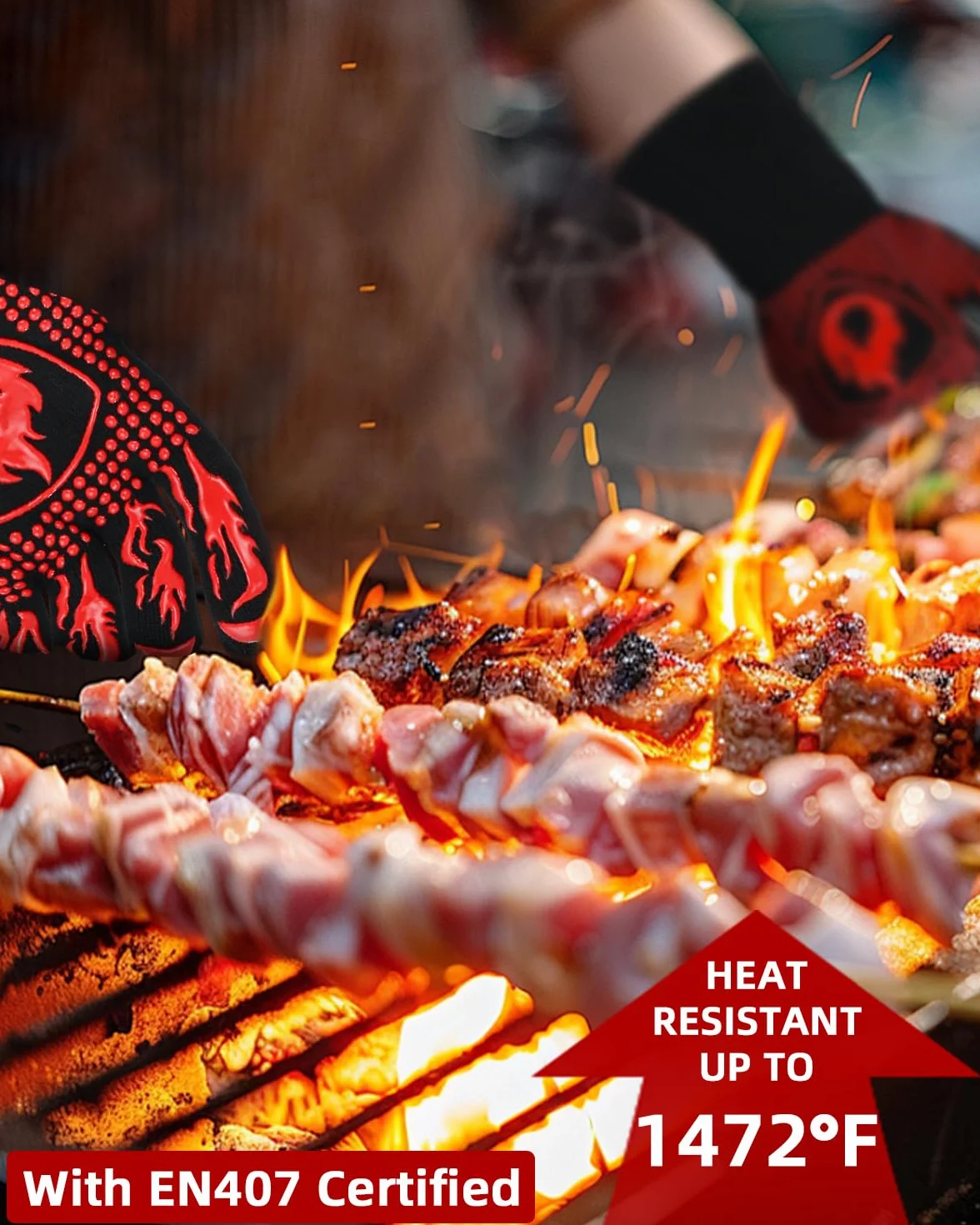 Rękawice do grillowaniaRękawice żaroodporne do 800°C dla patelni i gotowania