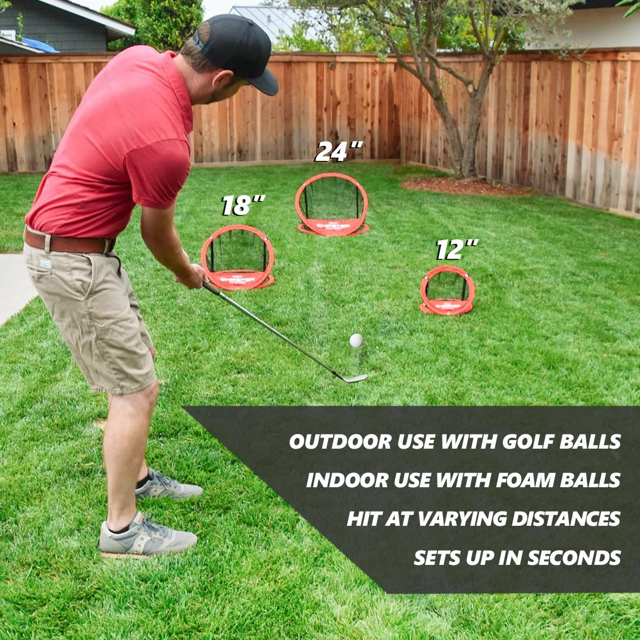 GoSports Chipster Golf Chipping Pop Up Practice Ne