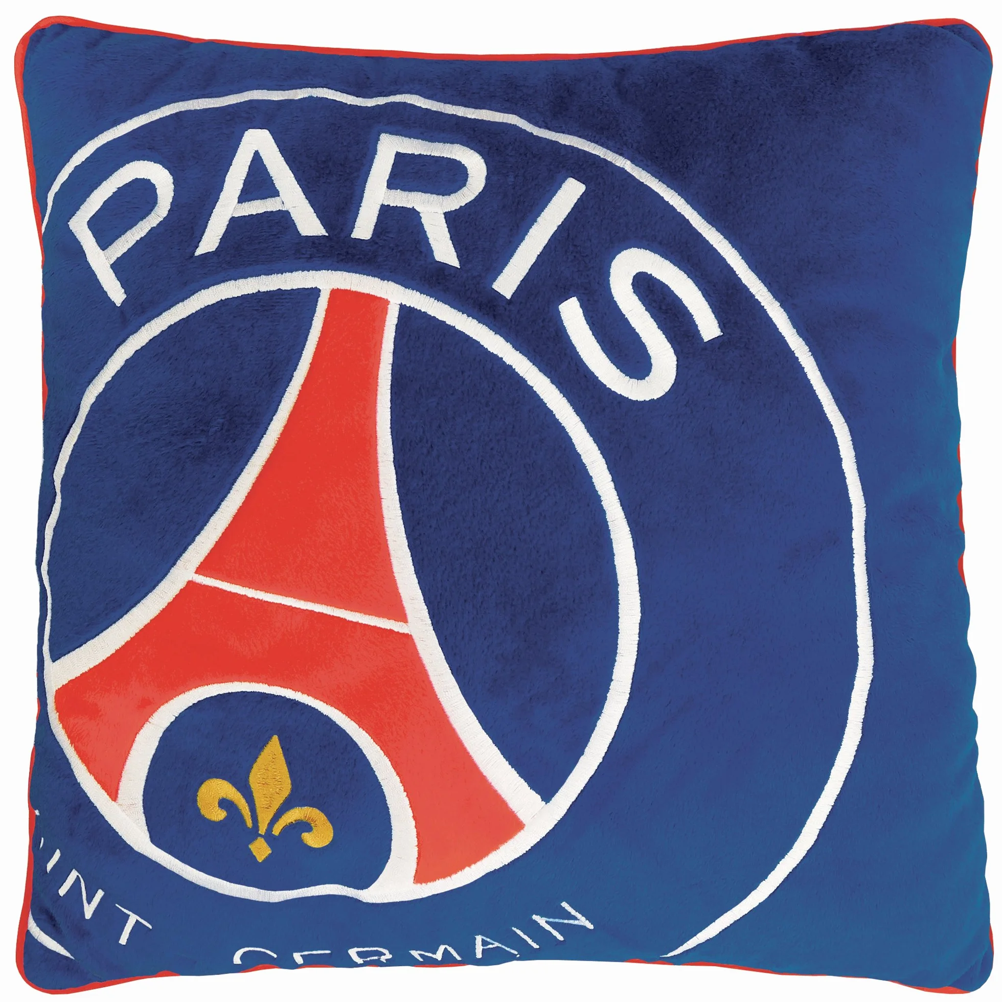 Poduszka z logo PSG 36 x 36 cm poliester niebieska