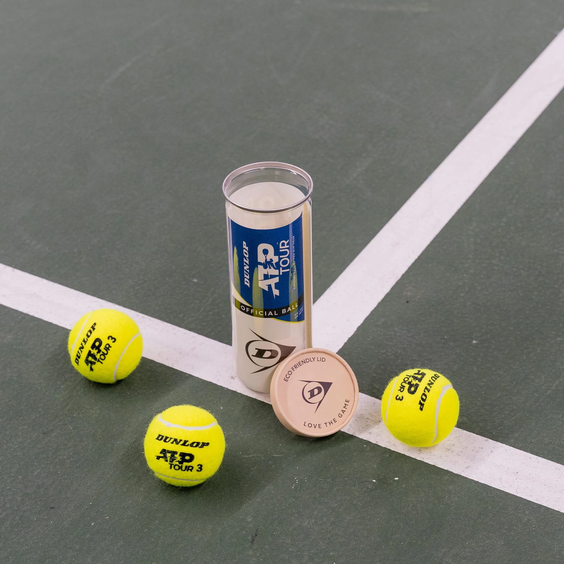Dunlop Piłka tenisowa ATP Tour – do piasku, twardego podłoża i trawnika (3 piłki)
