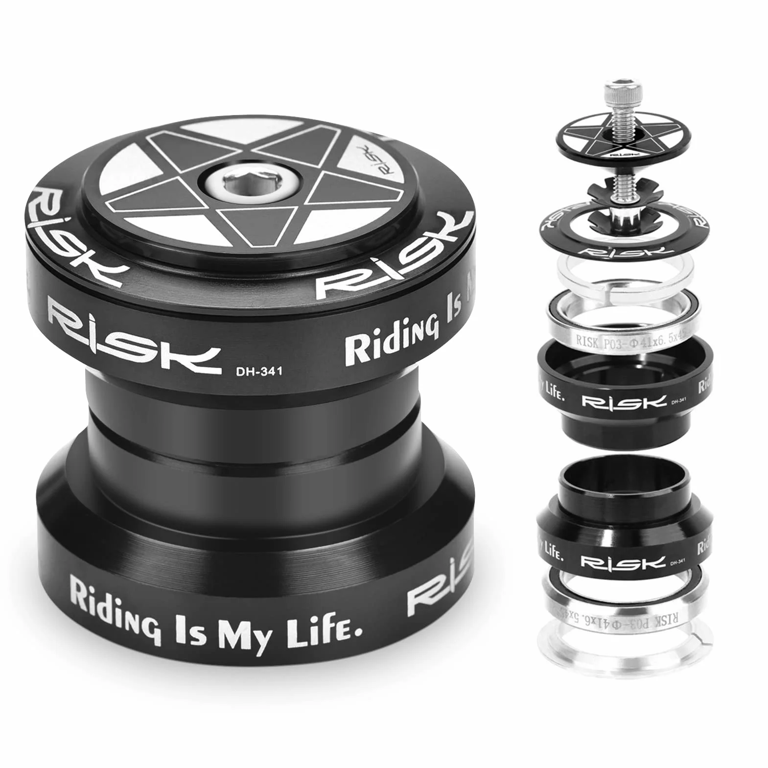 Yosoo Health Gear Zestaw słuchawkowy rowerowy ze stopu aluminium 28,6 mm