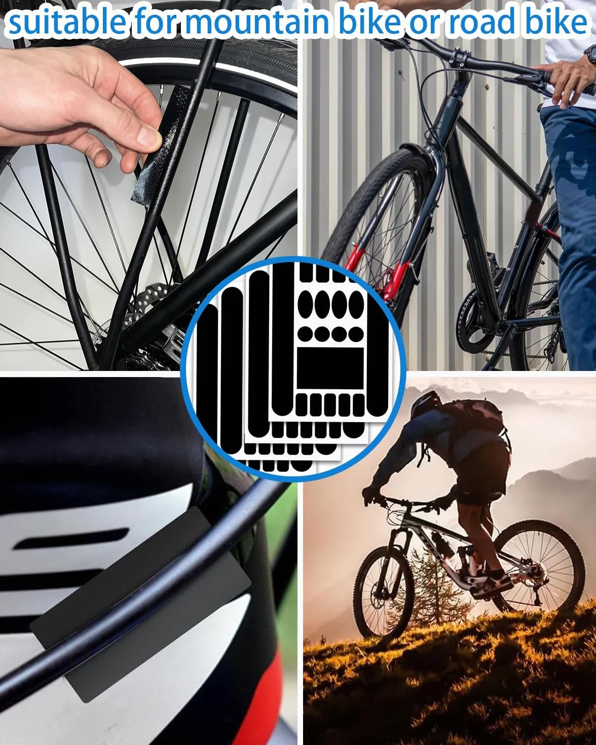 Folia ochronna na ramę roweru MTB karbon 4 sztuki