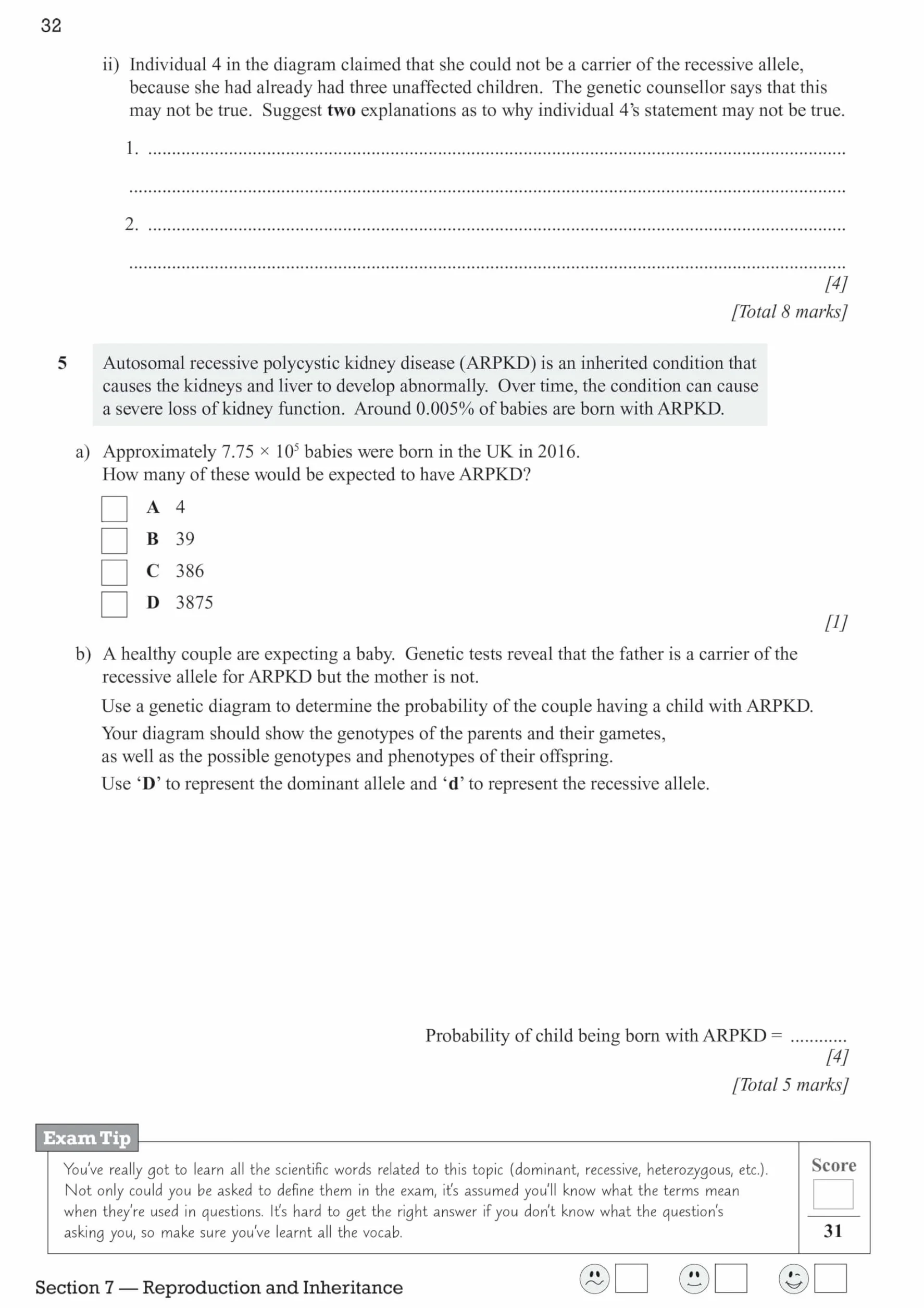 Edexcel International GCSE Biology Grade 8-9 Exam Practice Workbook (with Answers)