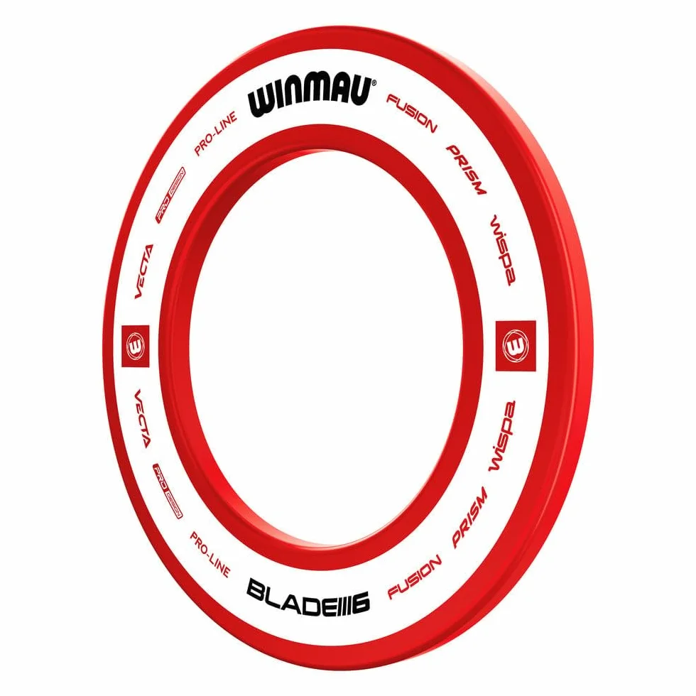WINMAU tarcza do gry w darta Xtreme Outshot MvG z pierścieniem ochronnym i ochraniaczem ściennym