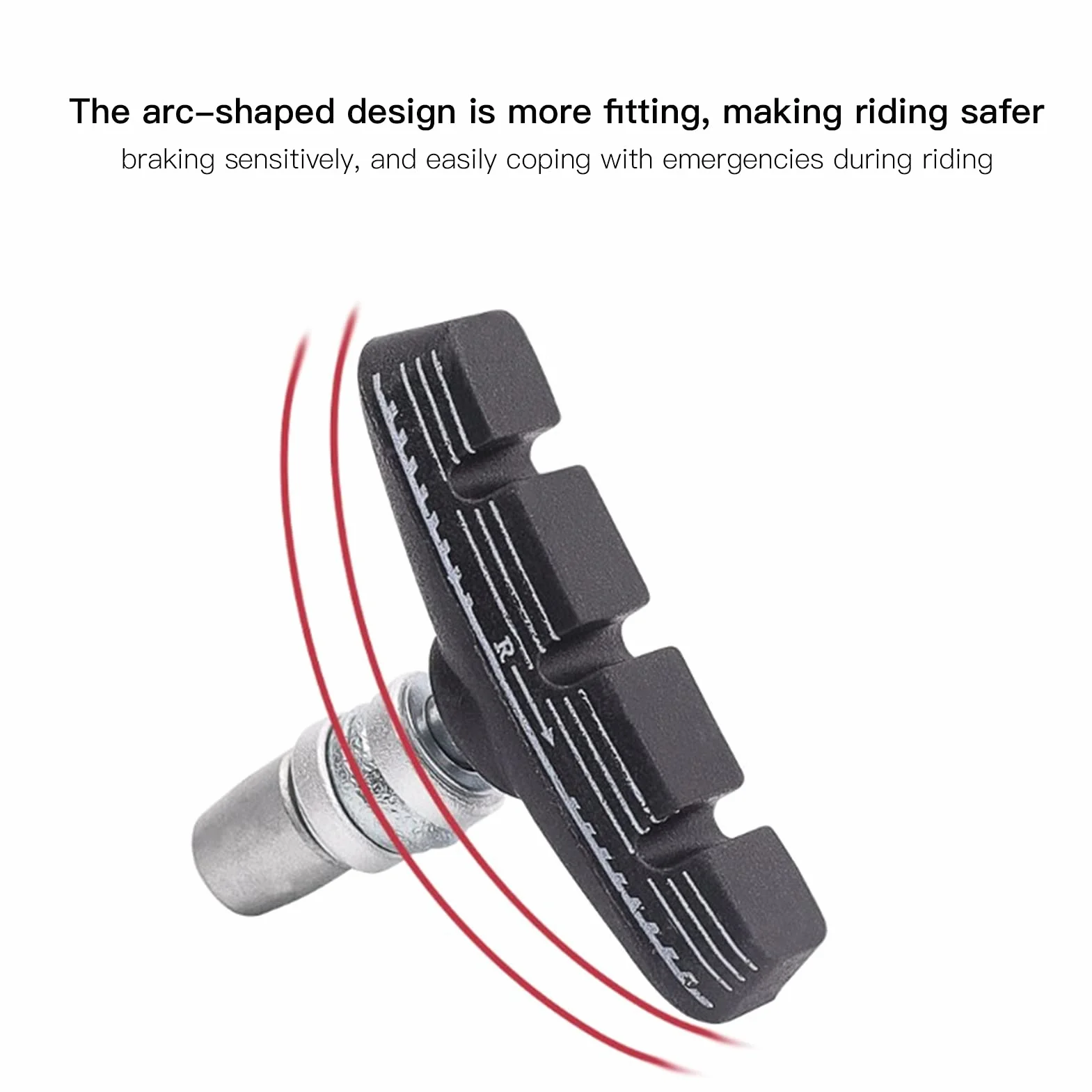 Klocki hamulcowe do roweru V-brake 55 mm składane gumowe z nakrętkami Dahon