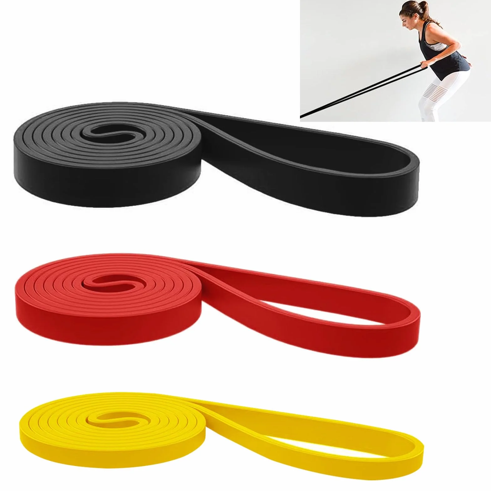 Zestaw taśm oporowych do fitnessu, jogi, pilatesu, treningu siłowego