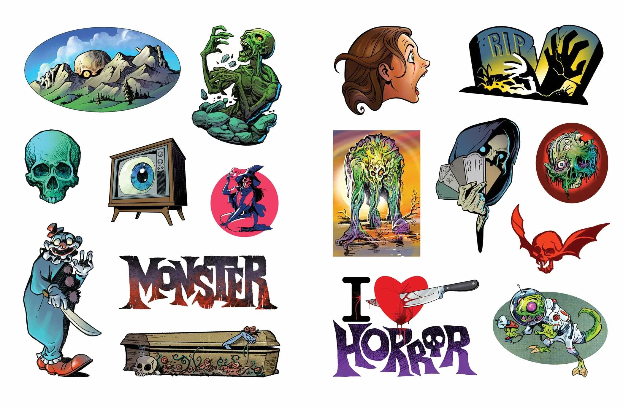 The Extreme Horror Sticker Book: 500+ Stickers to Keep You Up at Night