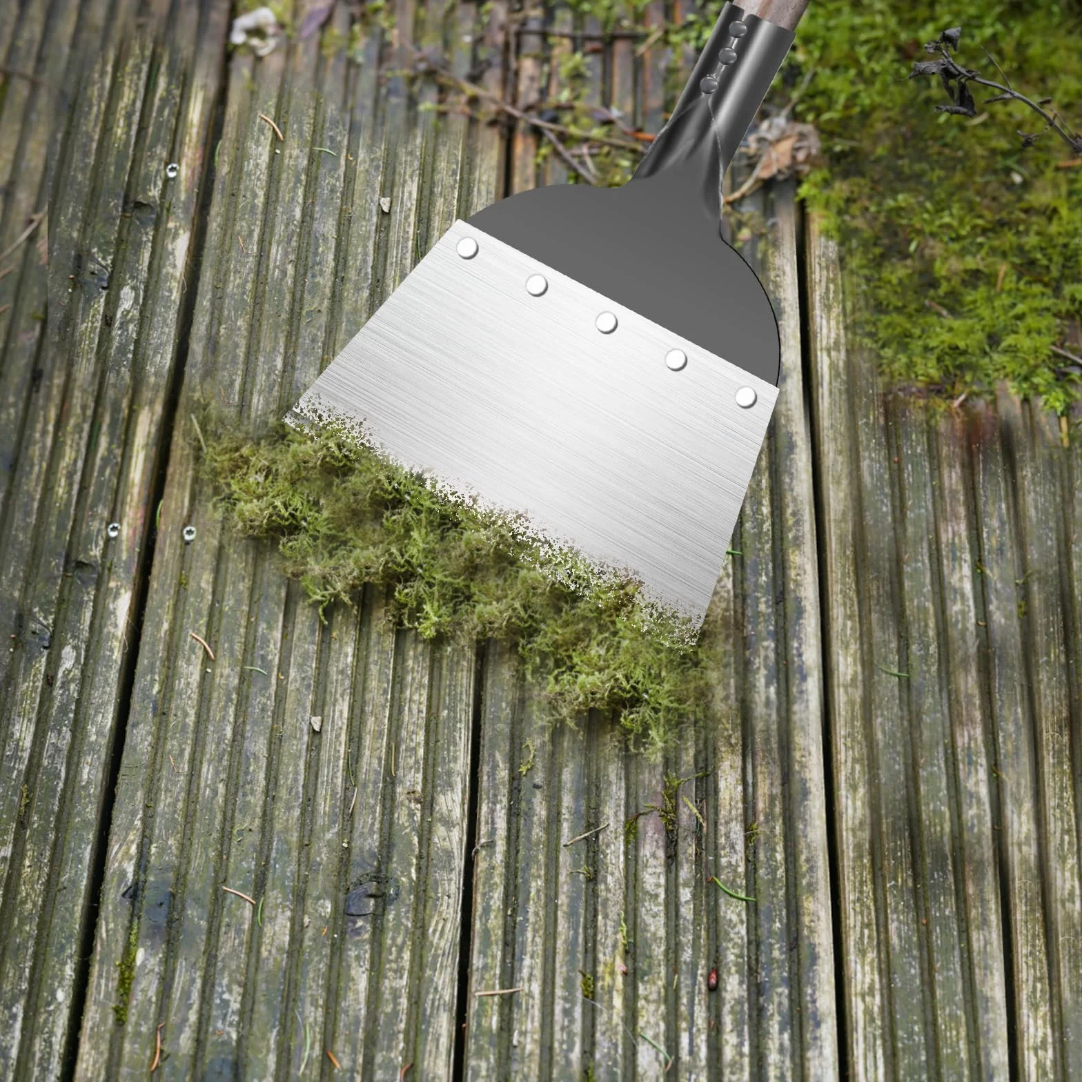GBKDQQ wielofunkcyjna szufla ogrodowa i łopatka do czyszczenia trawnika, 21 cm, metalowa
