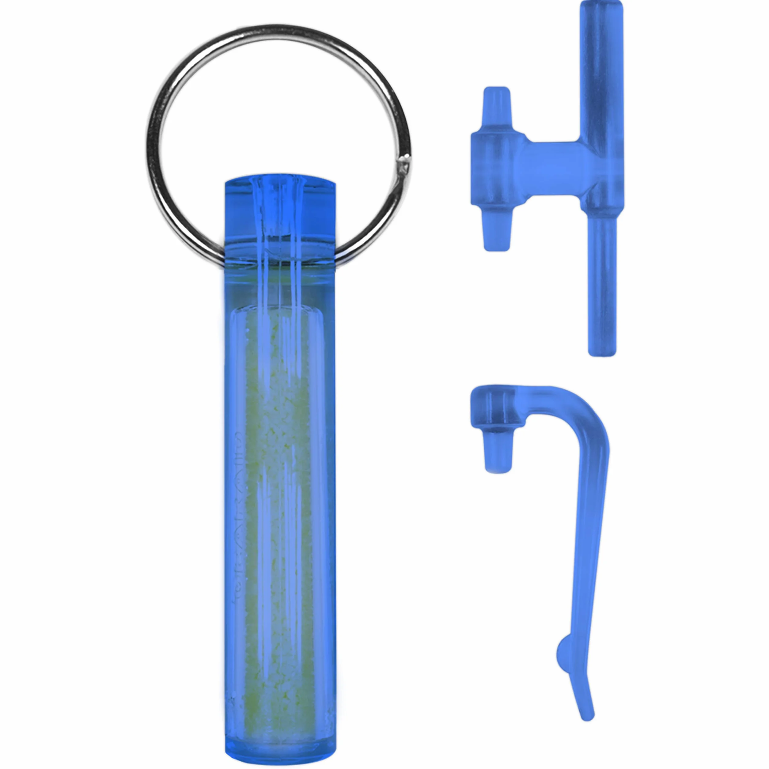 GEAR AID Ni Glo, 5 cm świecący brelok na kemping, nurkowanie i nocne wędkowanie, niebieski, 2 szt
