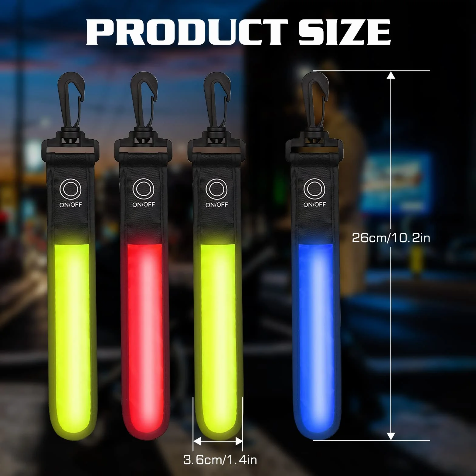 GOMETY 6 sztuk odblaskowych zawieszek LED 3 tryby dla dzieci do plecaka
