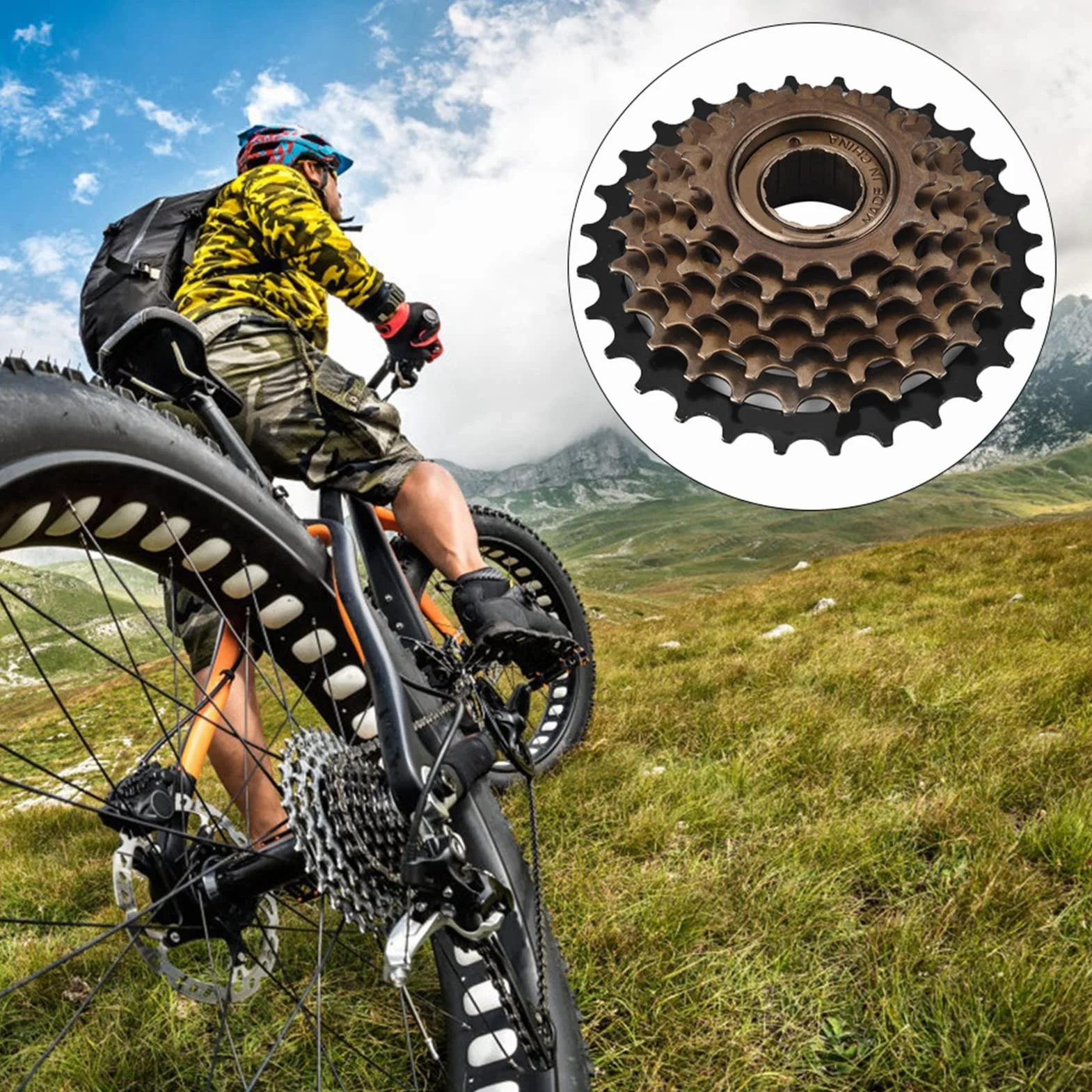 Wolnobieg, Koło Zamachowe Roweru Kaseta Zębatka 7 Prędkości Wymiana Roweru Górskiego Akcesoria Kaseta Koło Zamachowe Mountain Bike Akcesoria Zamienne