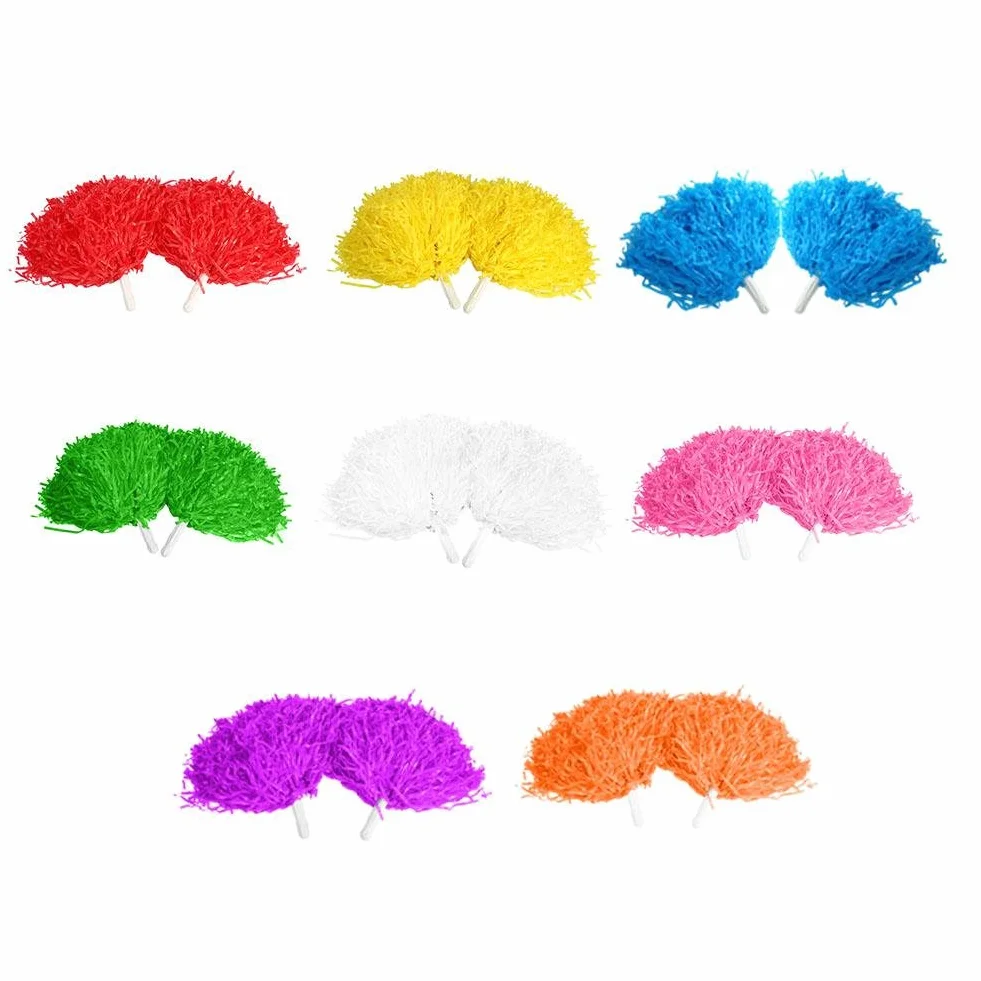 Doping Poms, 4 szt. Kwiat Cheerer Pom Poms Pompony Cheer Pom Poms Modny kostium Cheer Zamiennik akcesoriów do Party Dance Sports (biały)