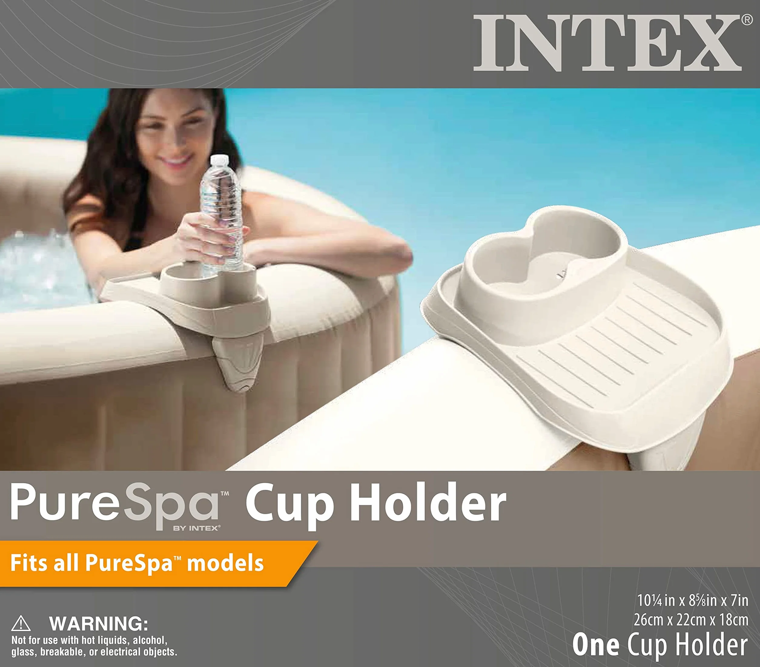 Intex PureSpa uchwyt na kubek, mieści 2 pojemniki na napoje i napoje o standardowym rozmiarze