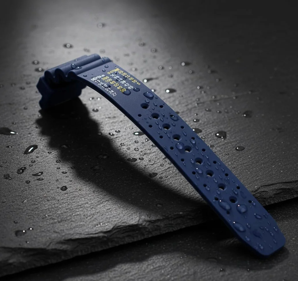Pasek do zegarka Taucher Diver 18 mm 20 mm 22 mm 24 mm silikonowy niebieski czarny